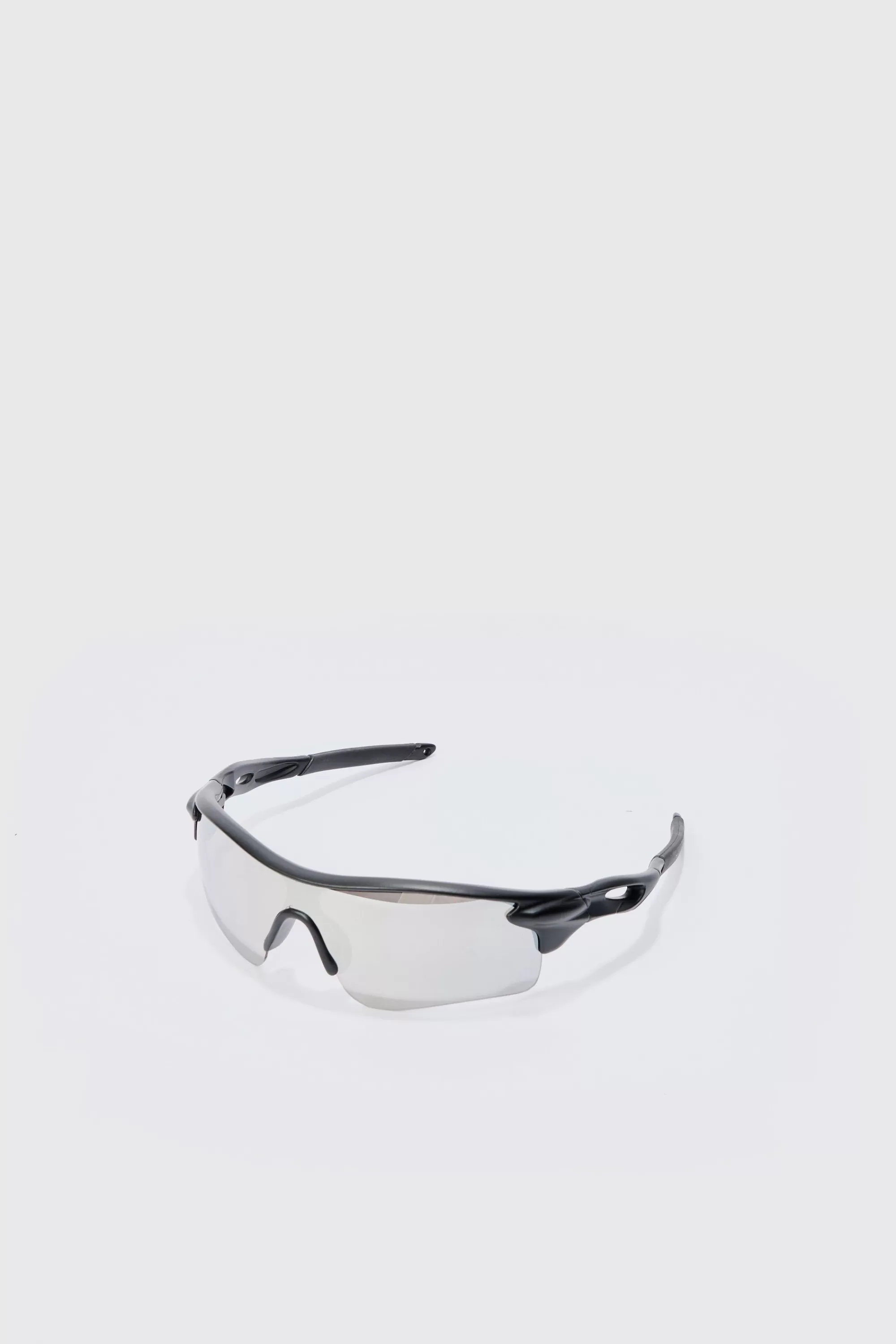 boohooMAN Man Active Rubberised Mirrored Sunglasses | UK