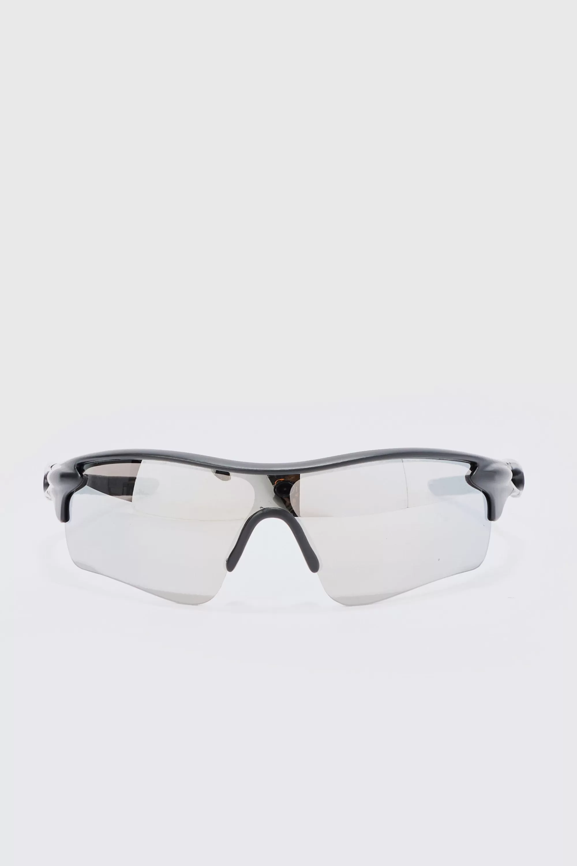 boohooMAN Man Active Rubberised Mirrored Sunglasses | UK