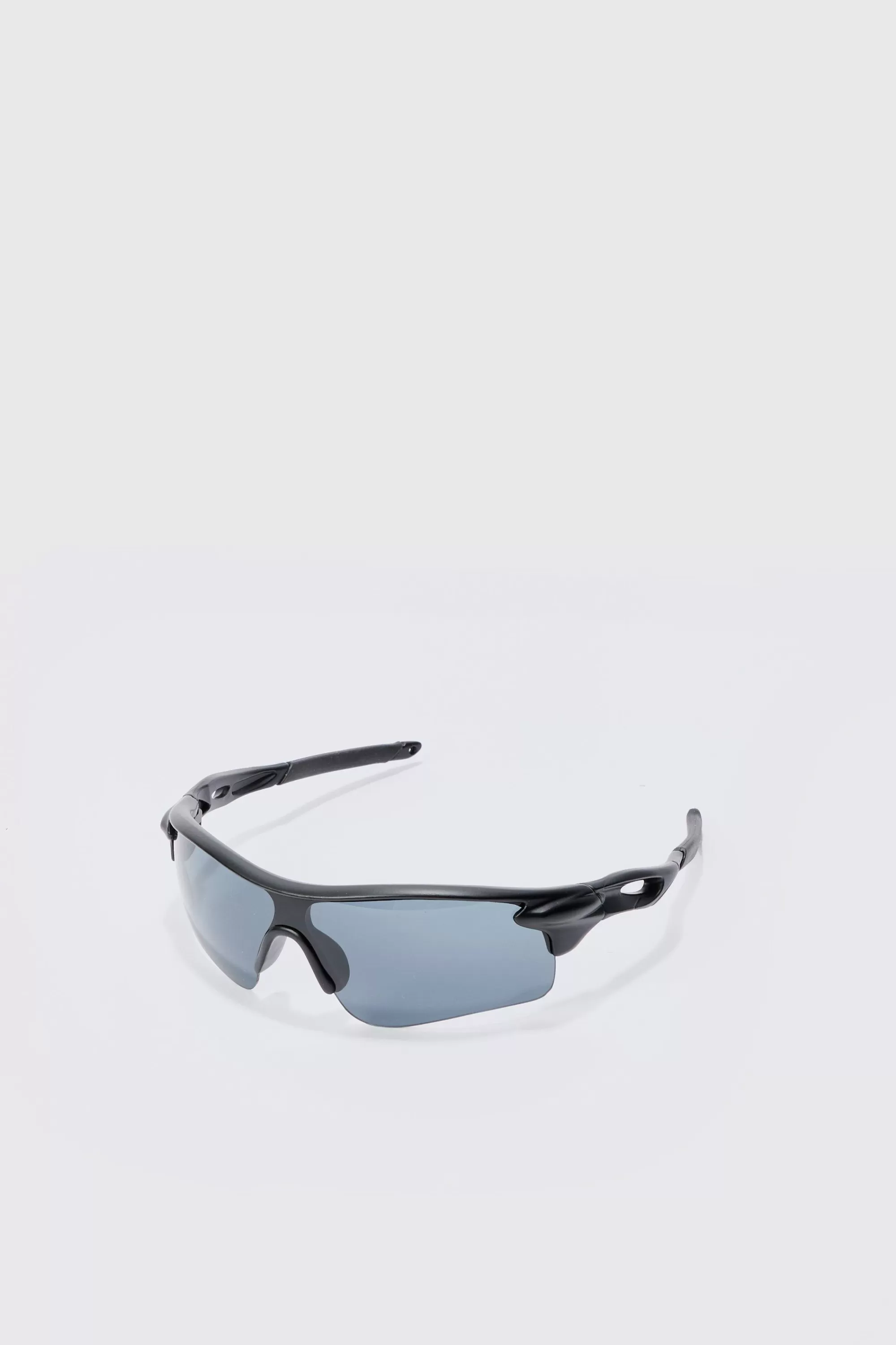 boohooMAN Man Active Rubberised Smoke Lense Sunglasses | UK