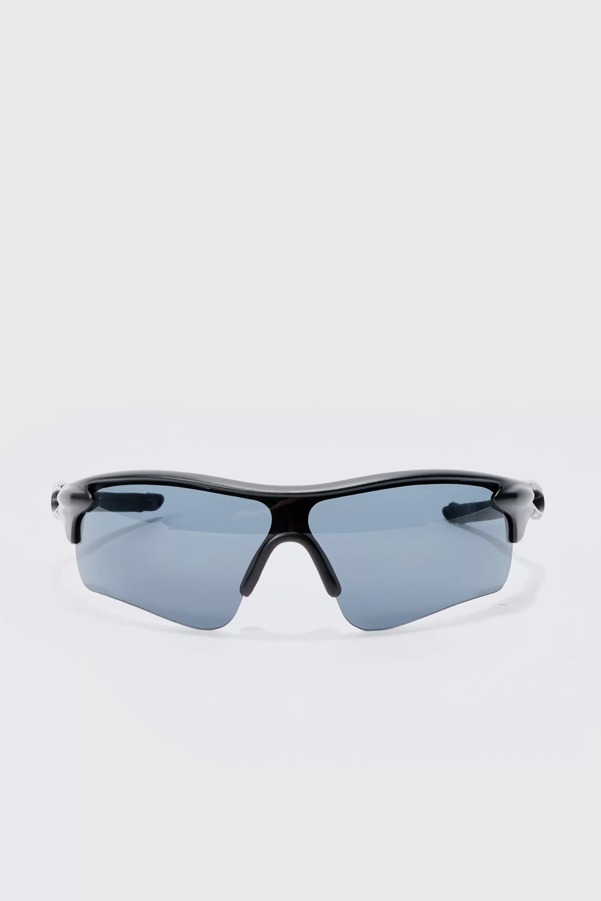 boohooMAN Man Active Rubberised Smoke Lense Sunglasses | UK