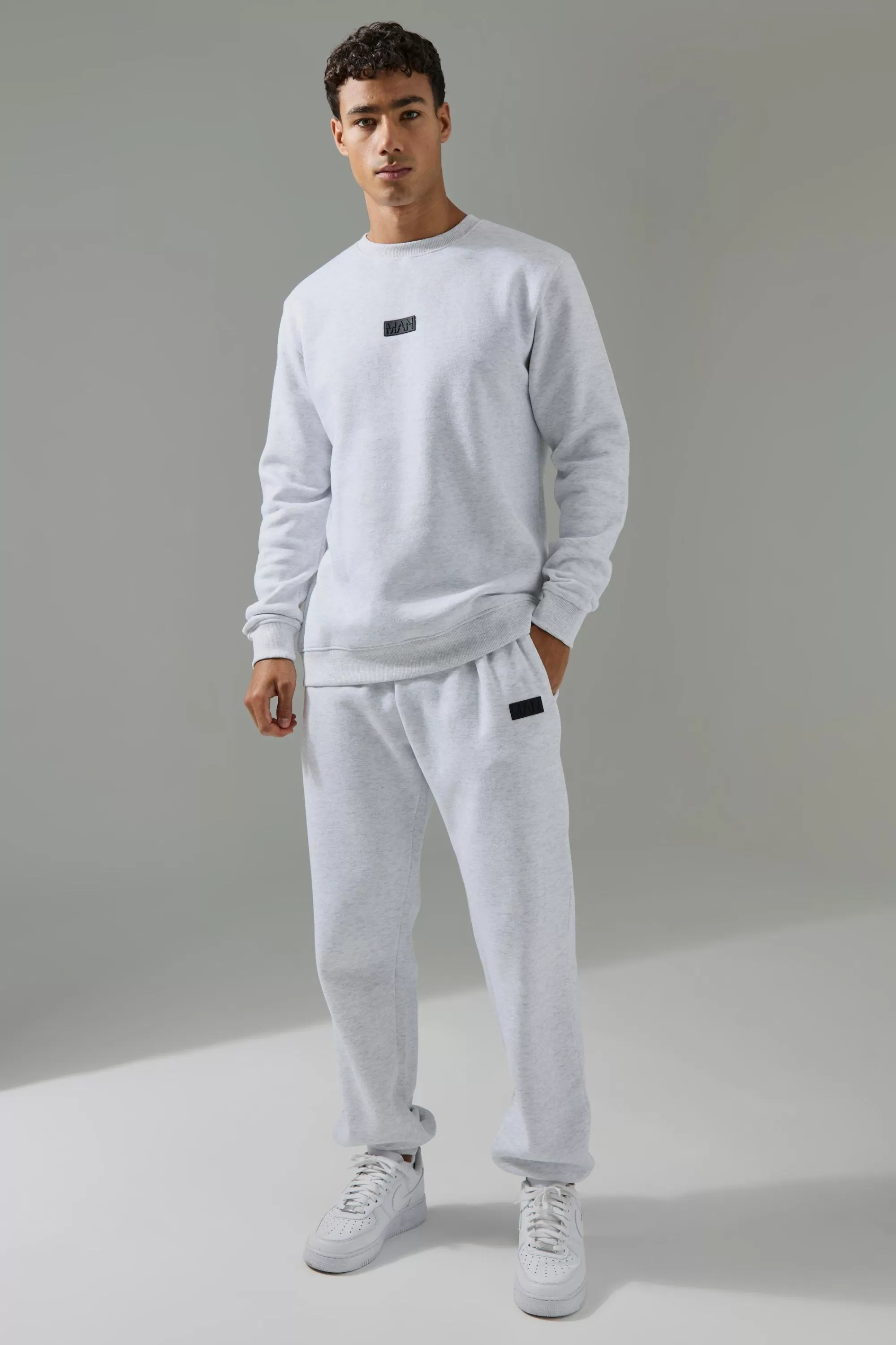 boohooMAN Man Active Sweatshirt & Jogger Tracksuit | UK