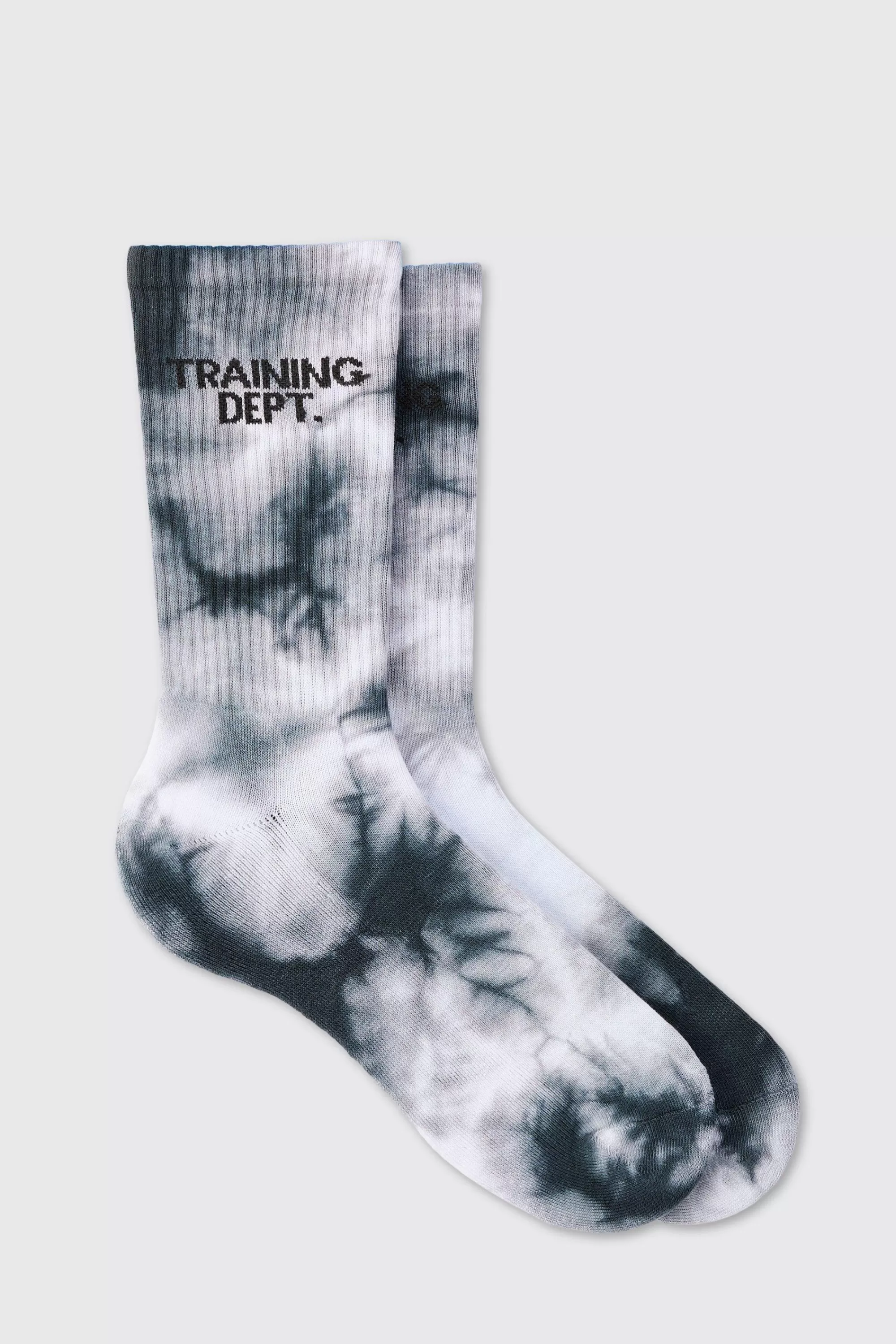 boohooMAN Man Active Training Dept Tie-dye Crew Socks | UK