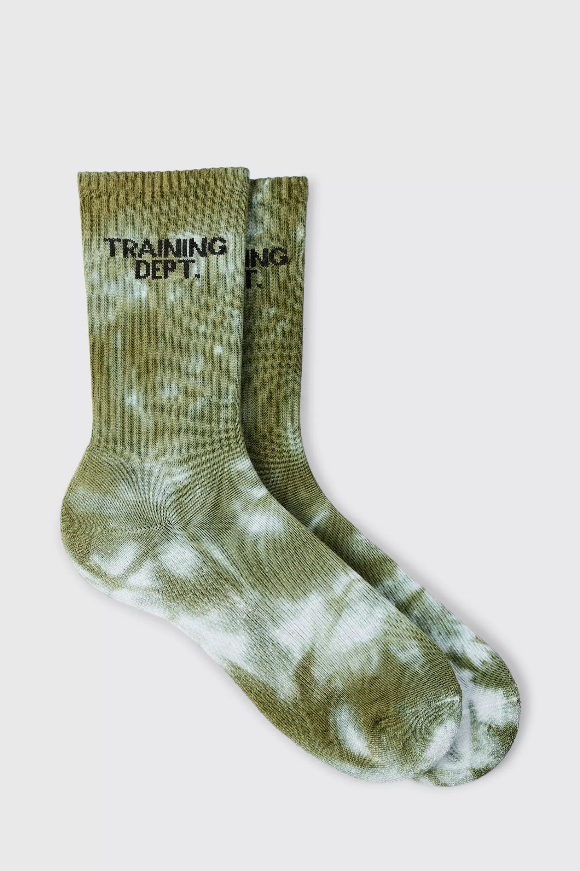 boohooMAN Man Active Training Dept Tie-dye Crew Socks | UK