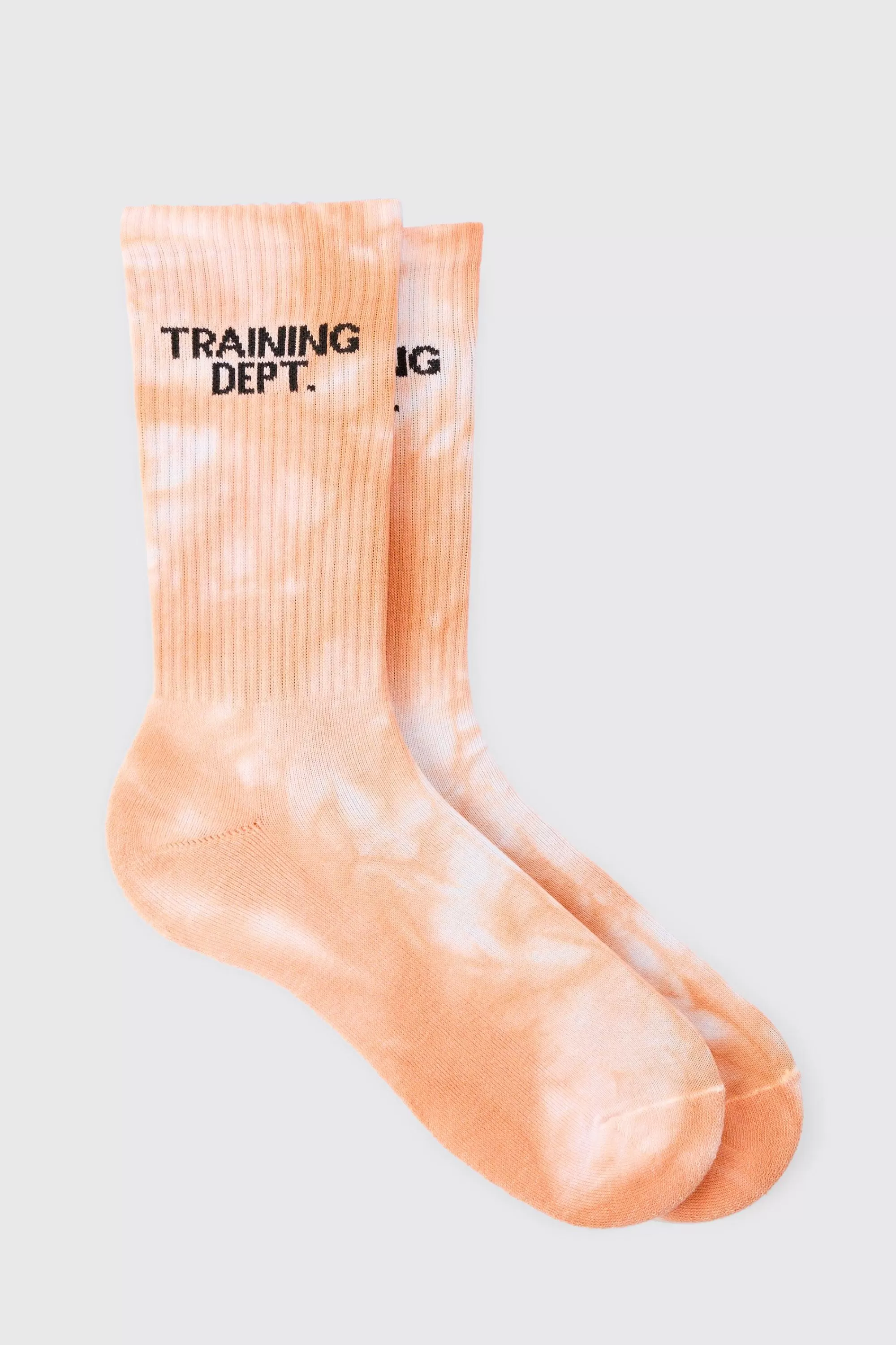 boohooMAN Man Active Training Dept Tie-dye Crew Socks | UK