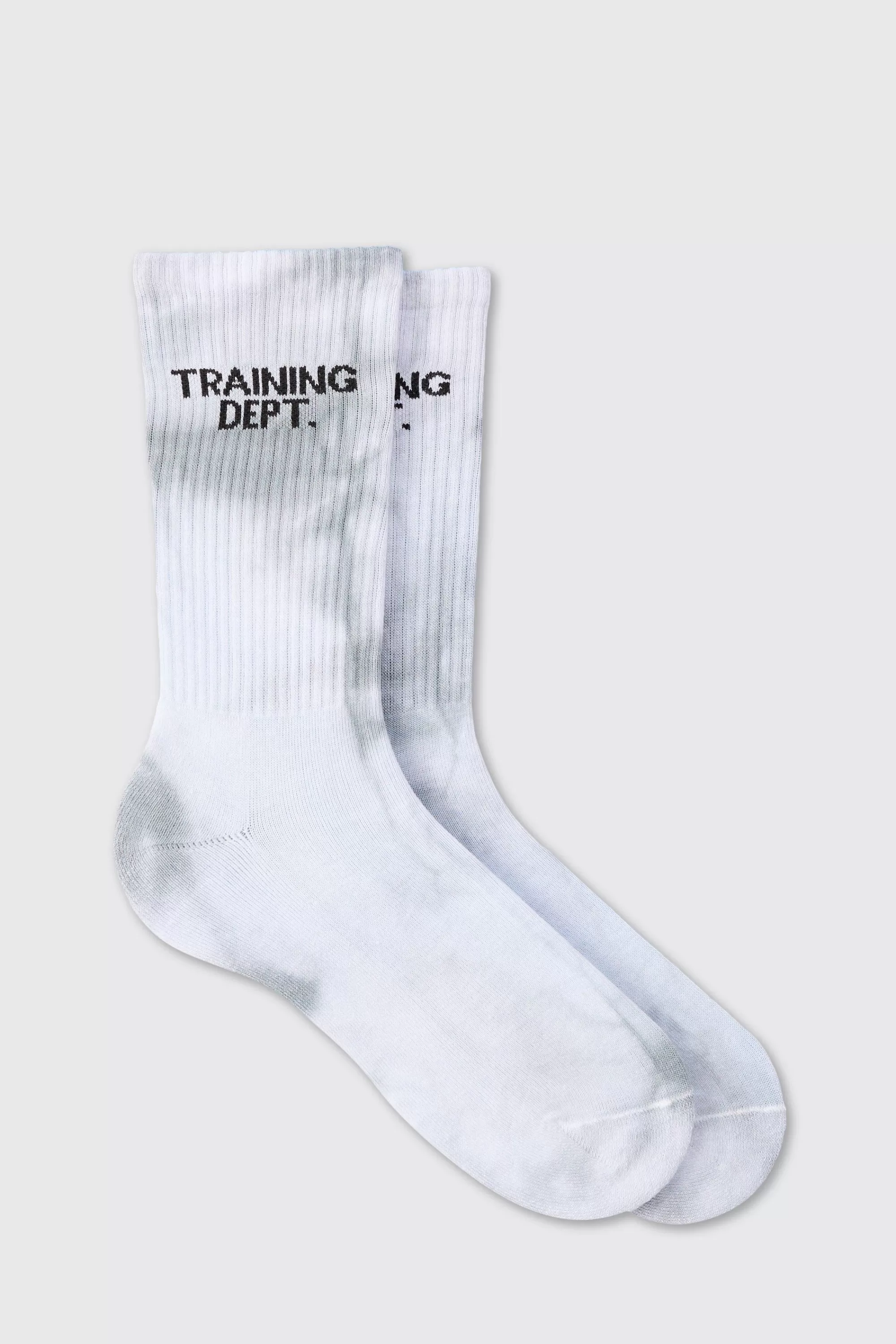 boohooMAN Man Active Training Dept Tie-dye Crew Socks | UK