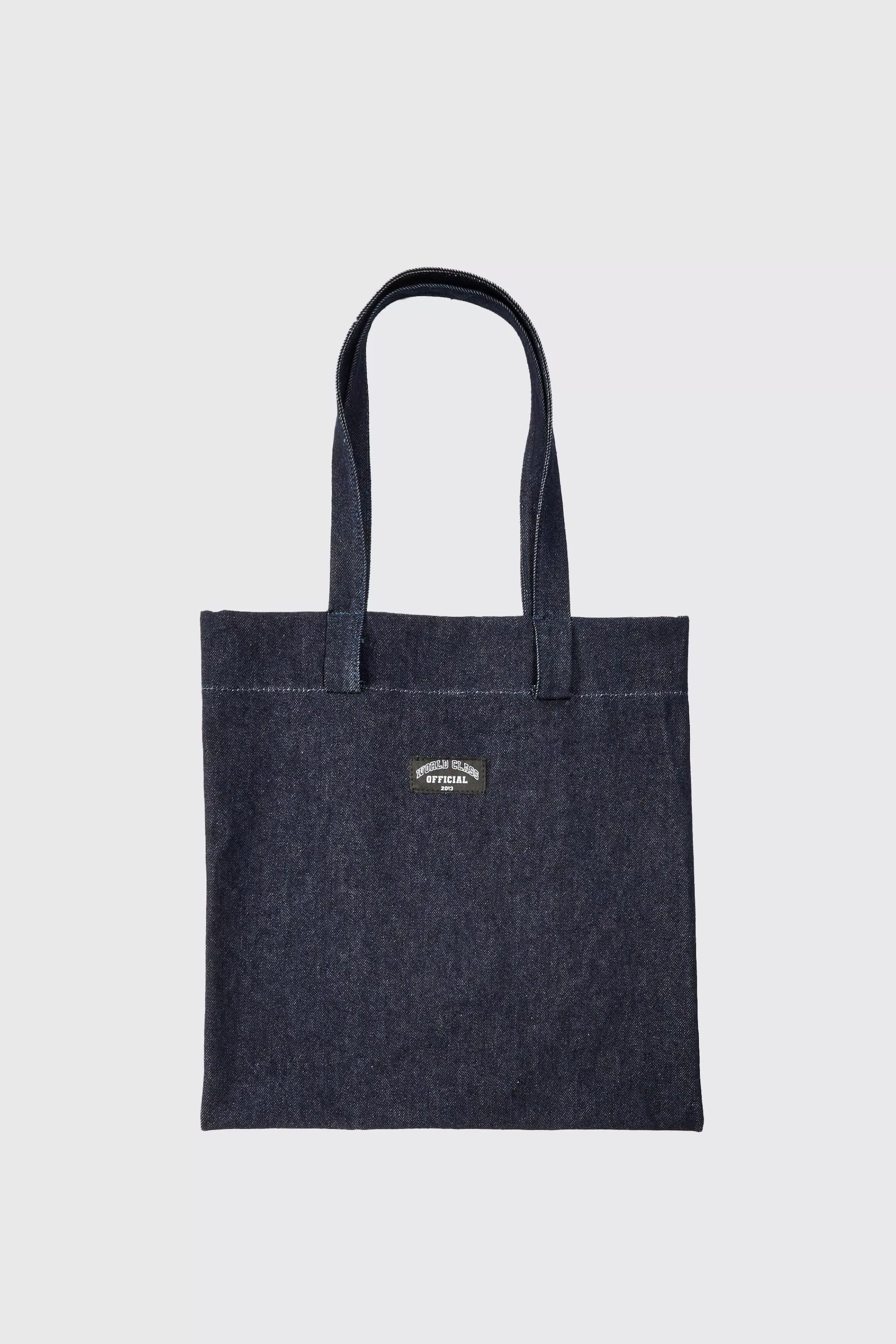 boohooMAN Man Branded Denim Tote Bag | UK