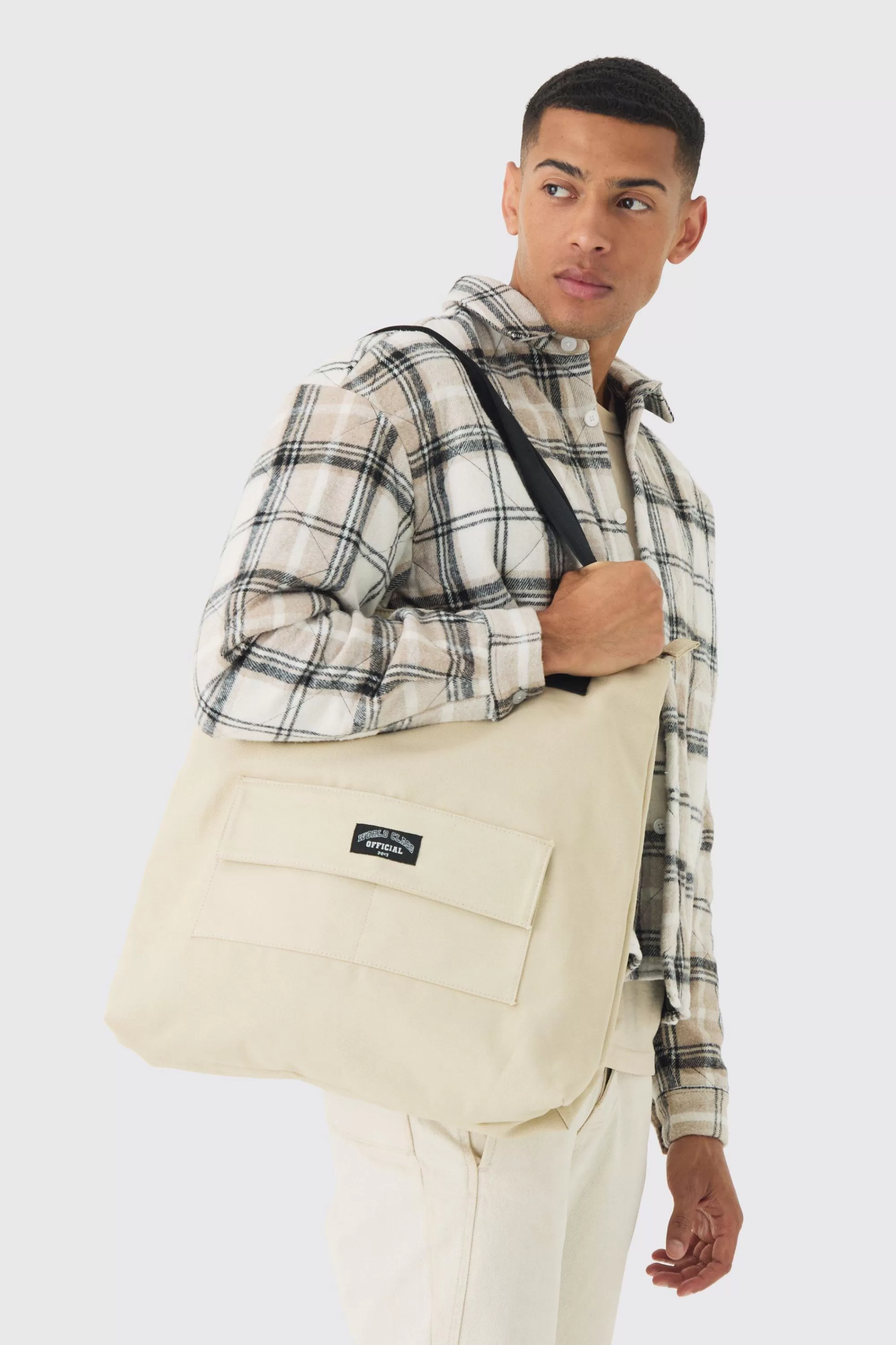 boohooMAN Man Branded Tote Bag In | UK