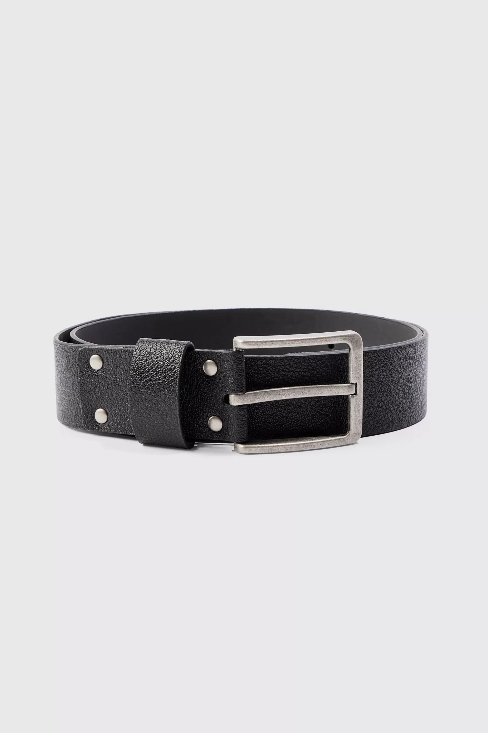 boohooMAN Man Branding Debossed Pu Belt In | UK