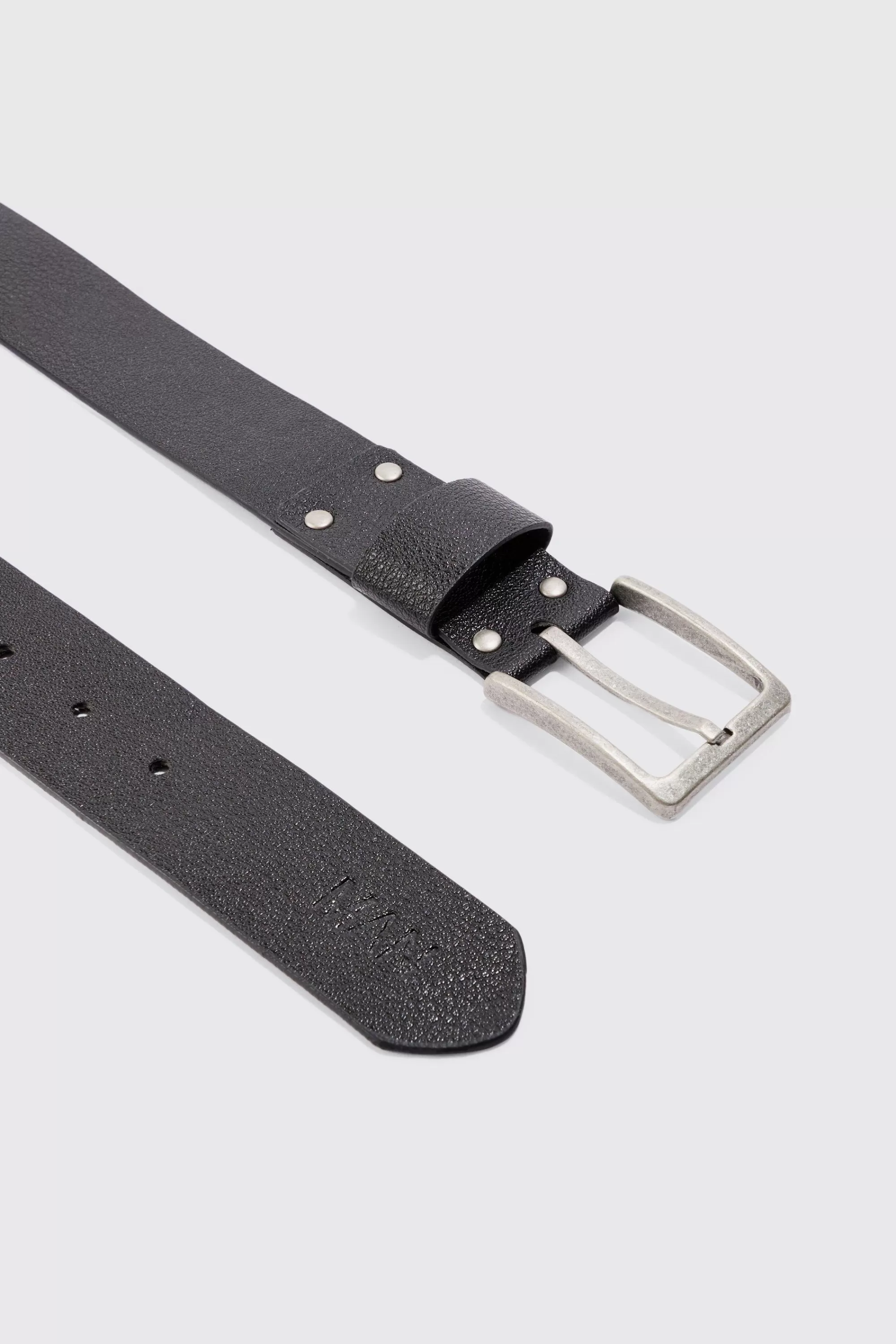 boohooMAN Man Branding Debossed Pu Belt In | UK