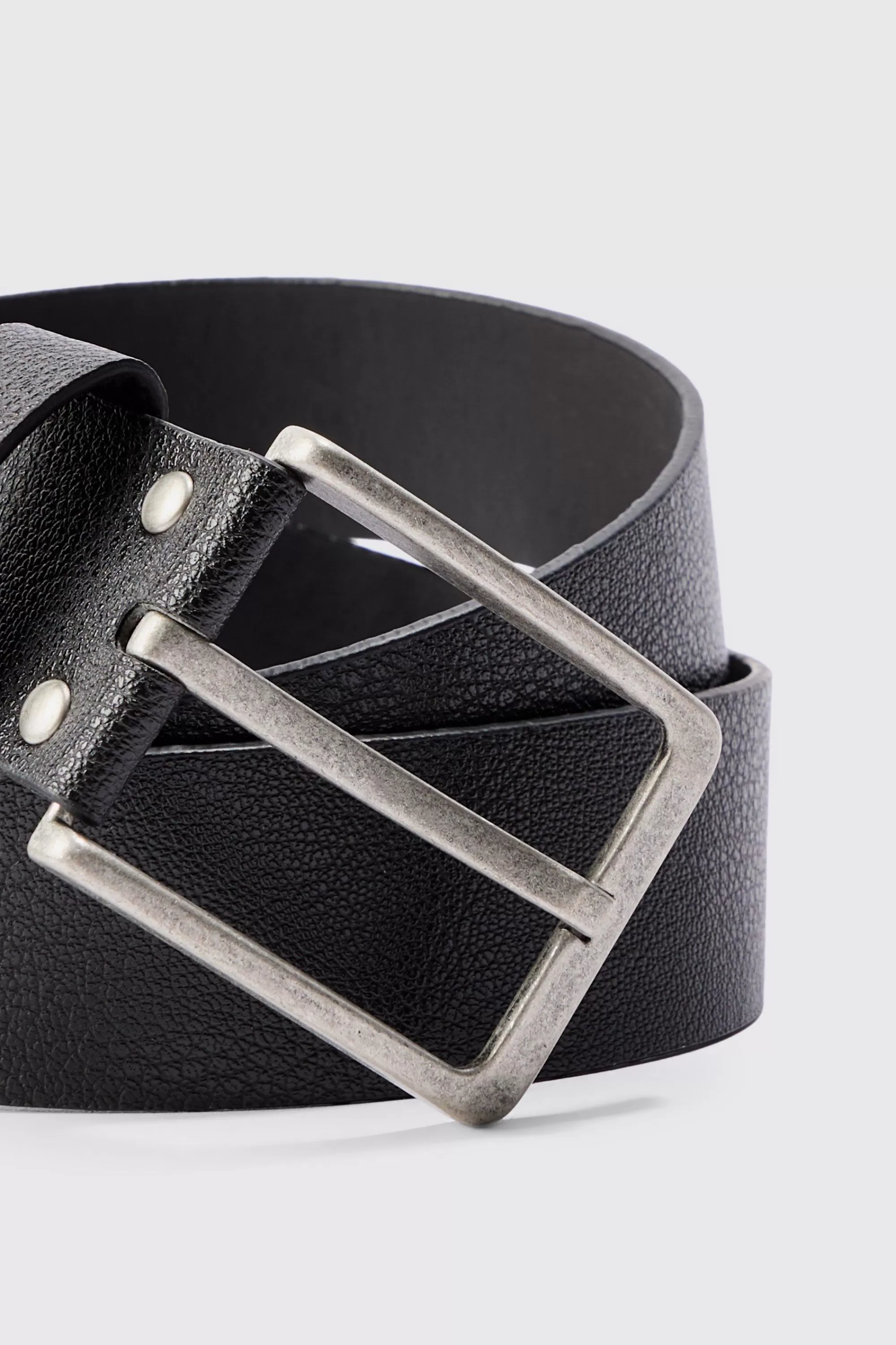 boohooMAN Man Branding Debossed Pu Belt In | UK