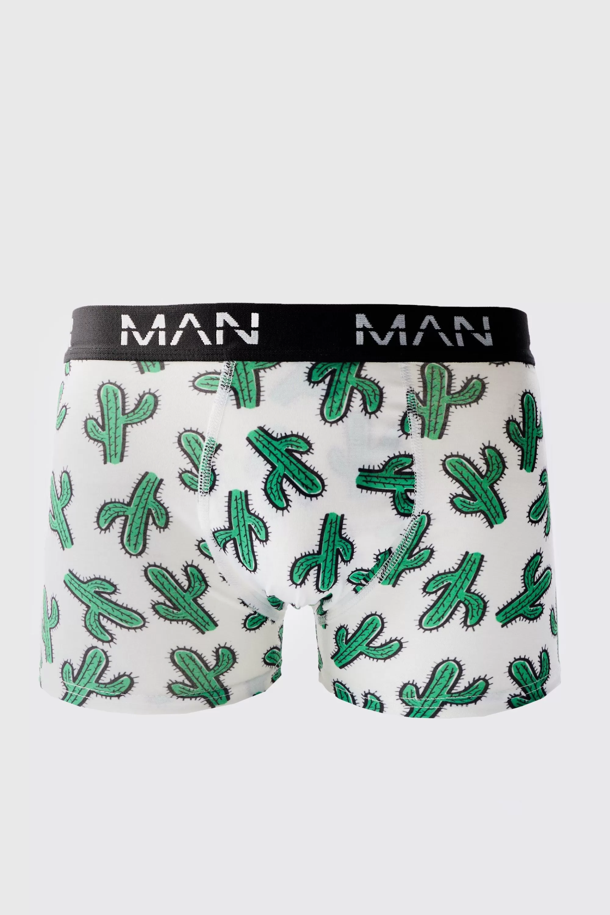 boohooMAN Man Cactus Printed Boxers | UK