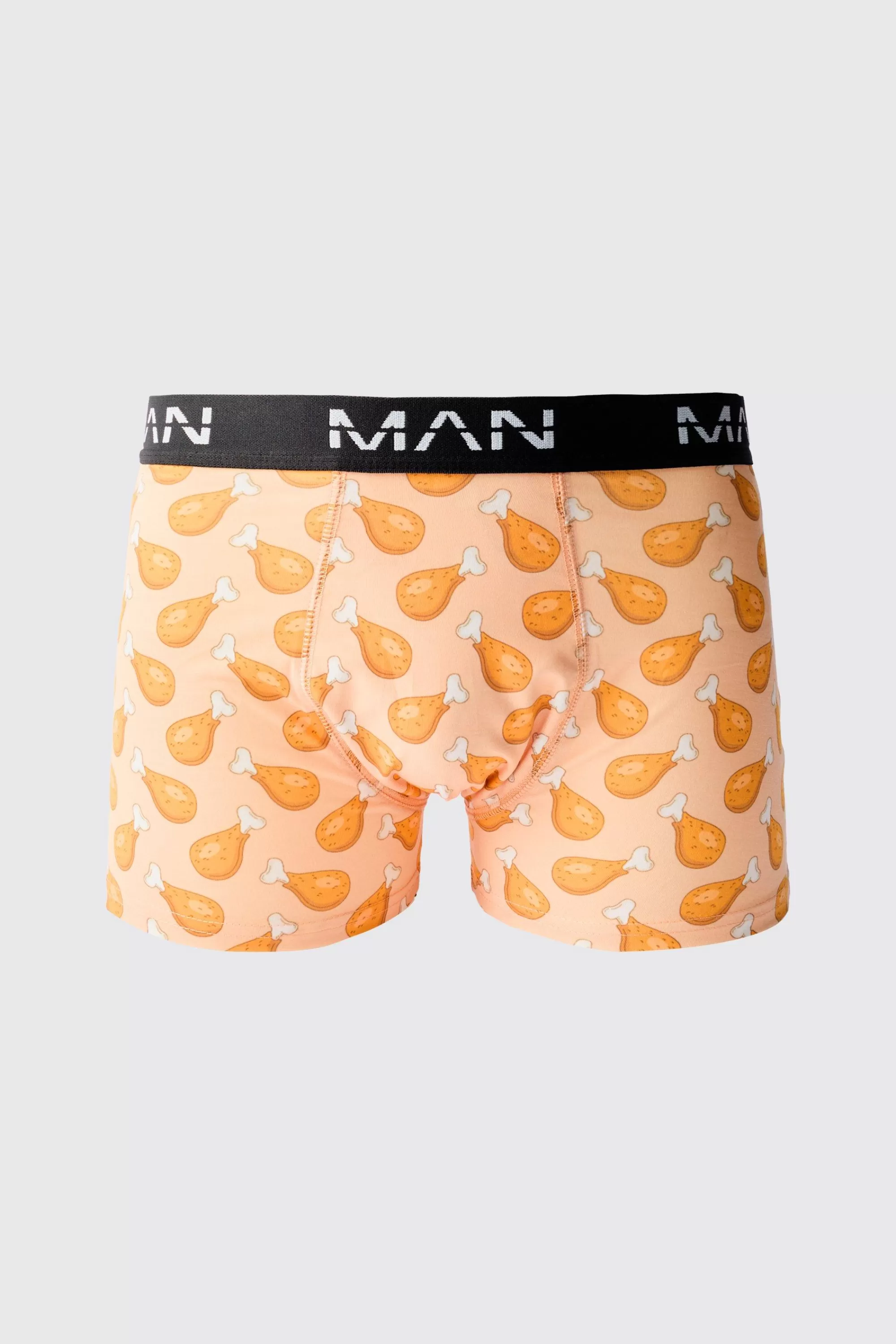 boohooMAN Man Chicken Leg Printed Boxers | UK