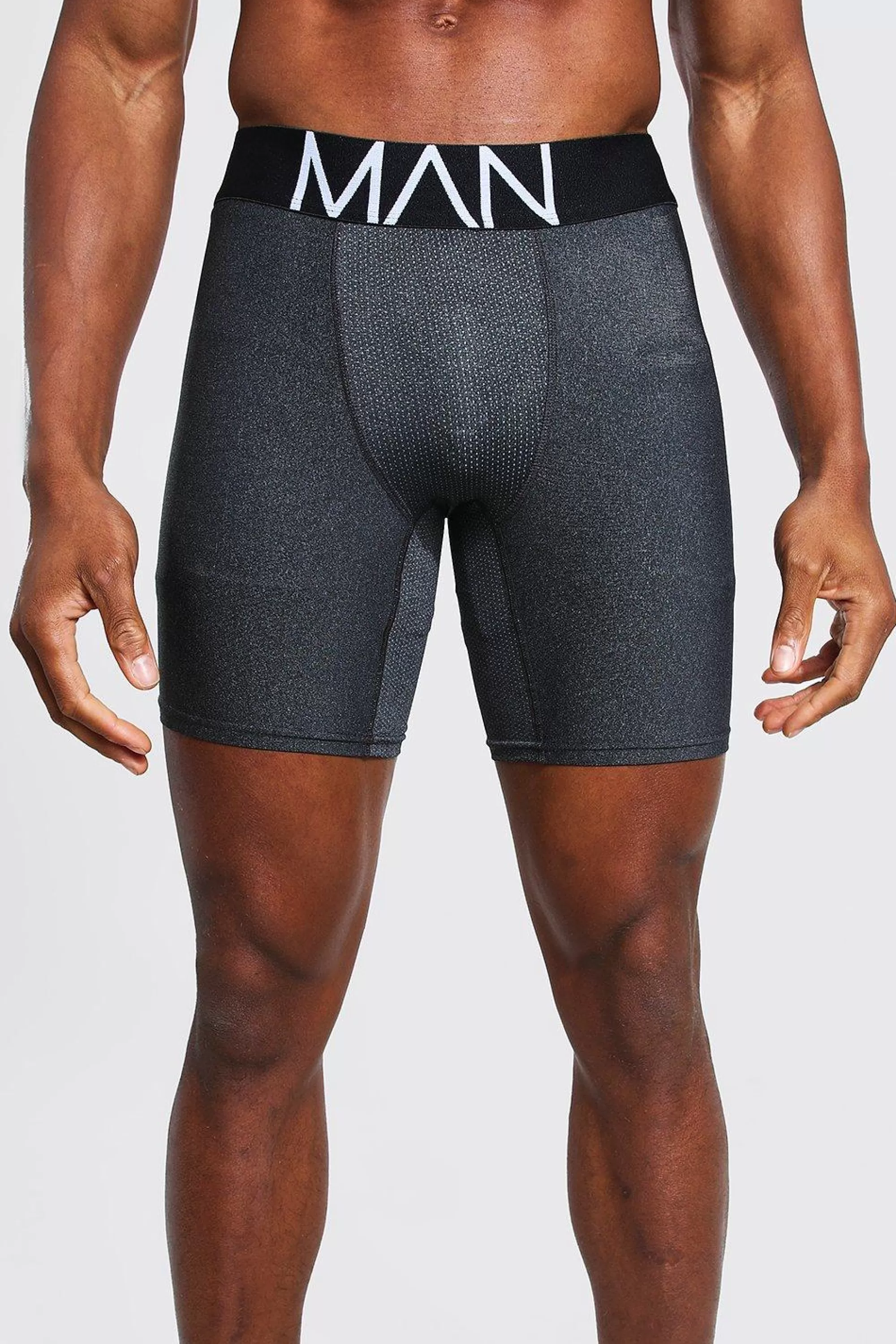 boohooMAN MAN Dash Contrast Stitch Long Length Sports Boxer | UK
