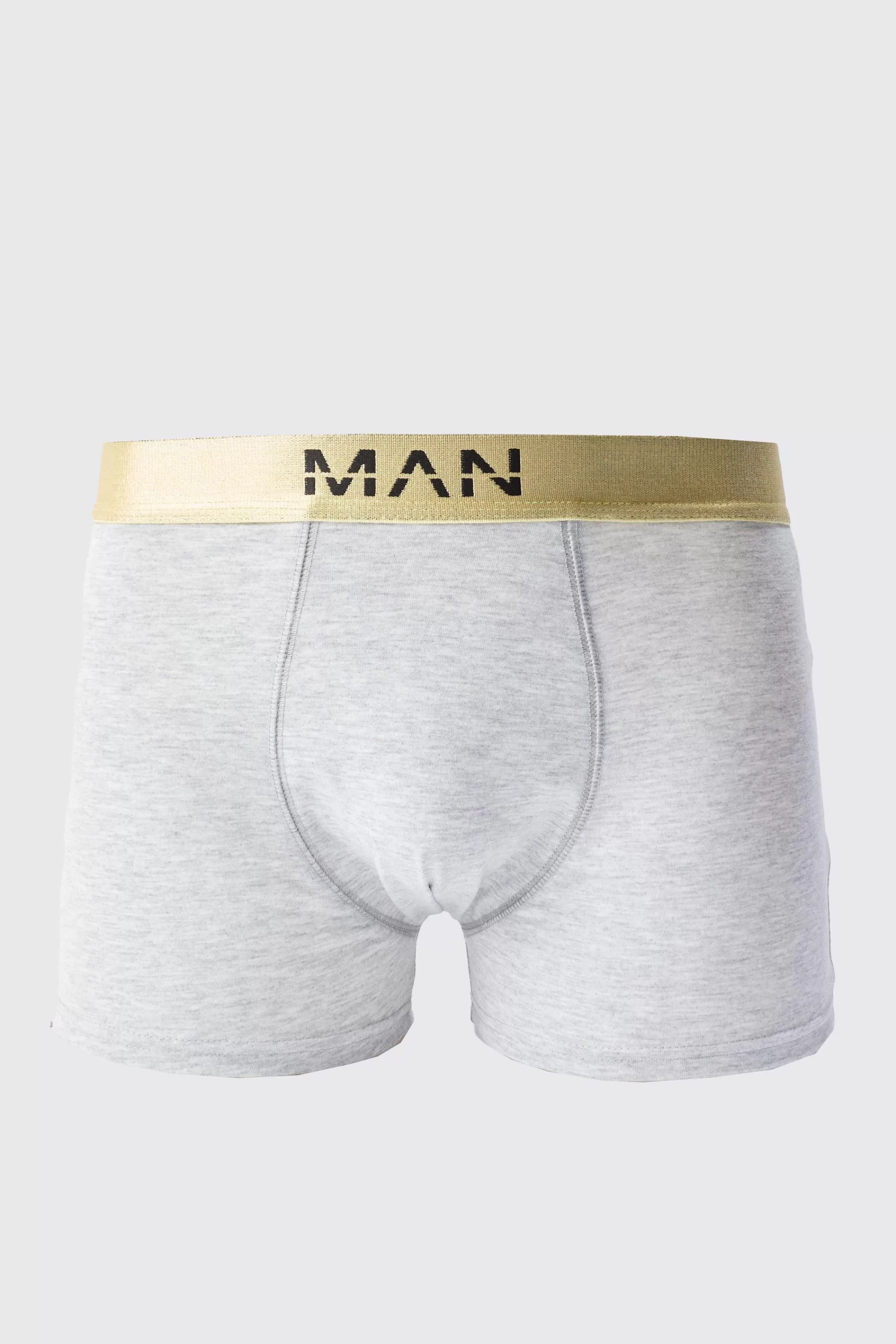 boohooMAN Man Dash Gold Waistband Boxer | UK