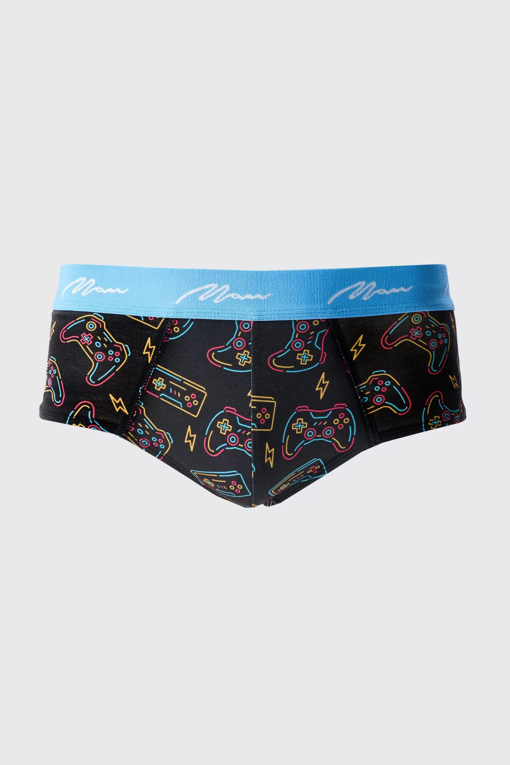 boohooMAN Man Gaming Printed Briefs | UK
