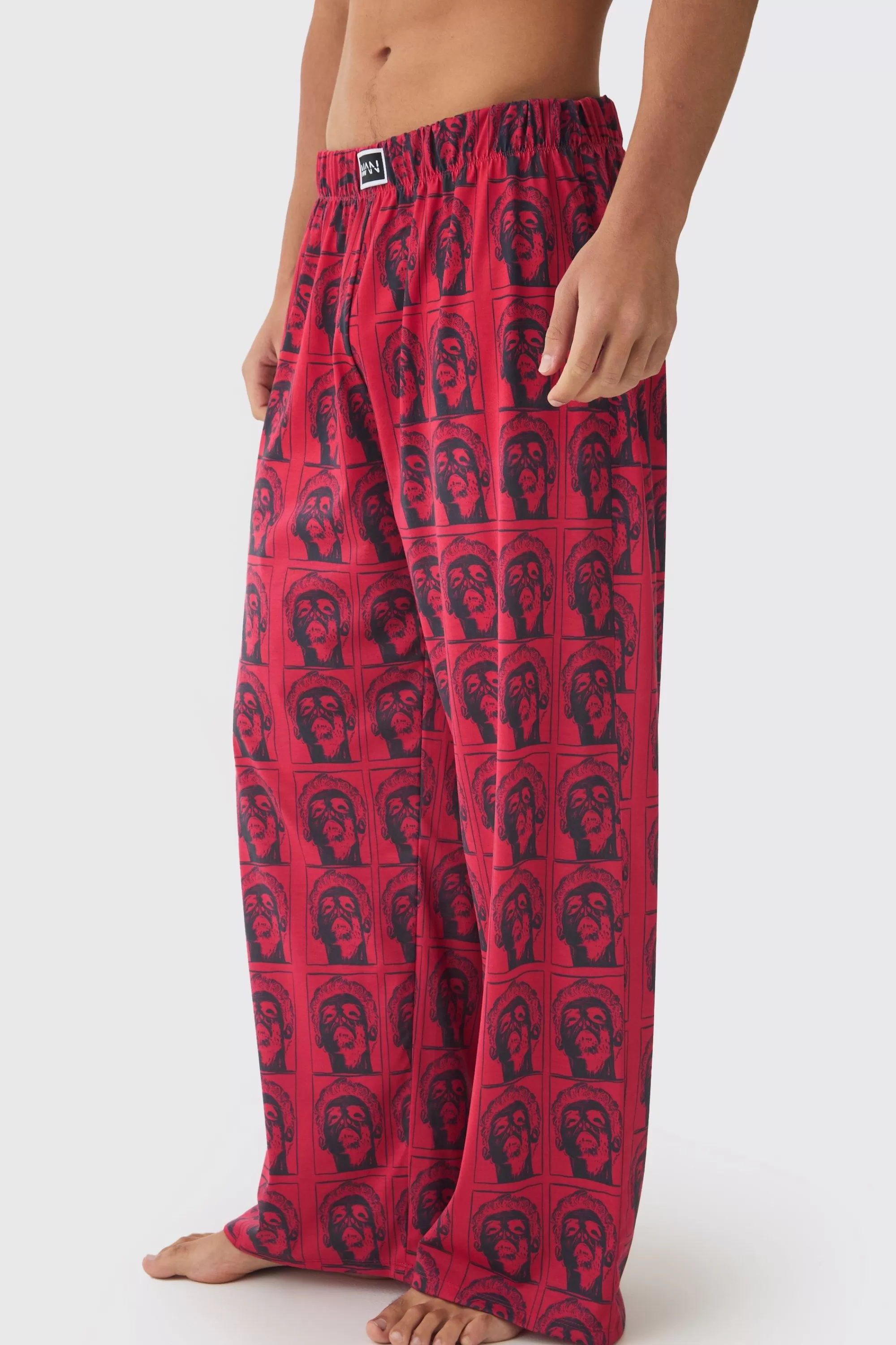 boohooMAN Man Horror Lounge Bottoms | UK