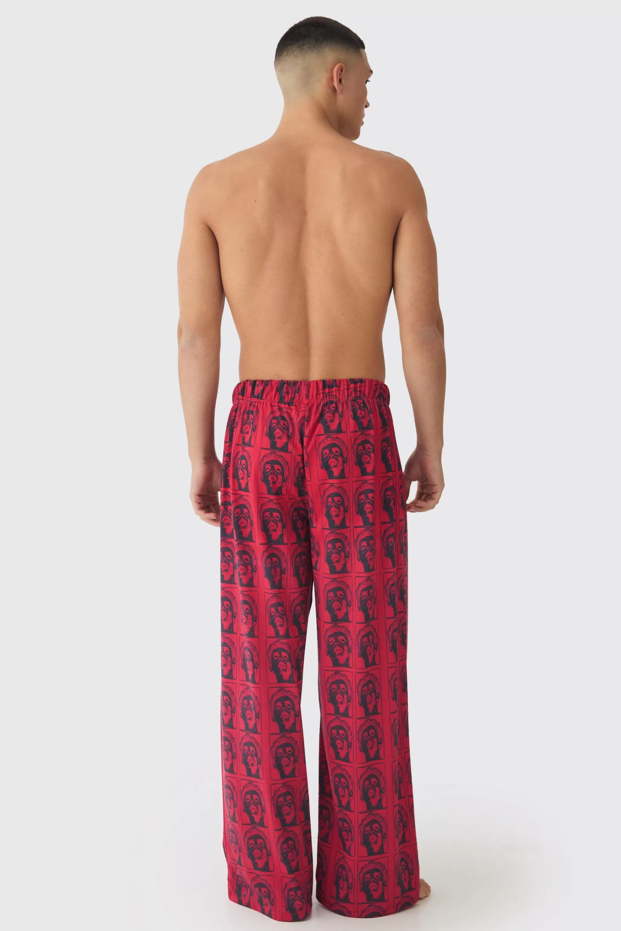 boohooMAN Man Horror Lounge Bottoms | UK