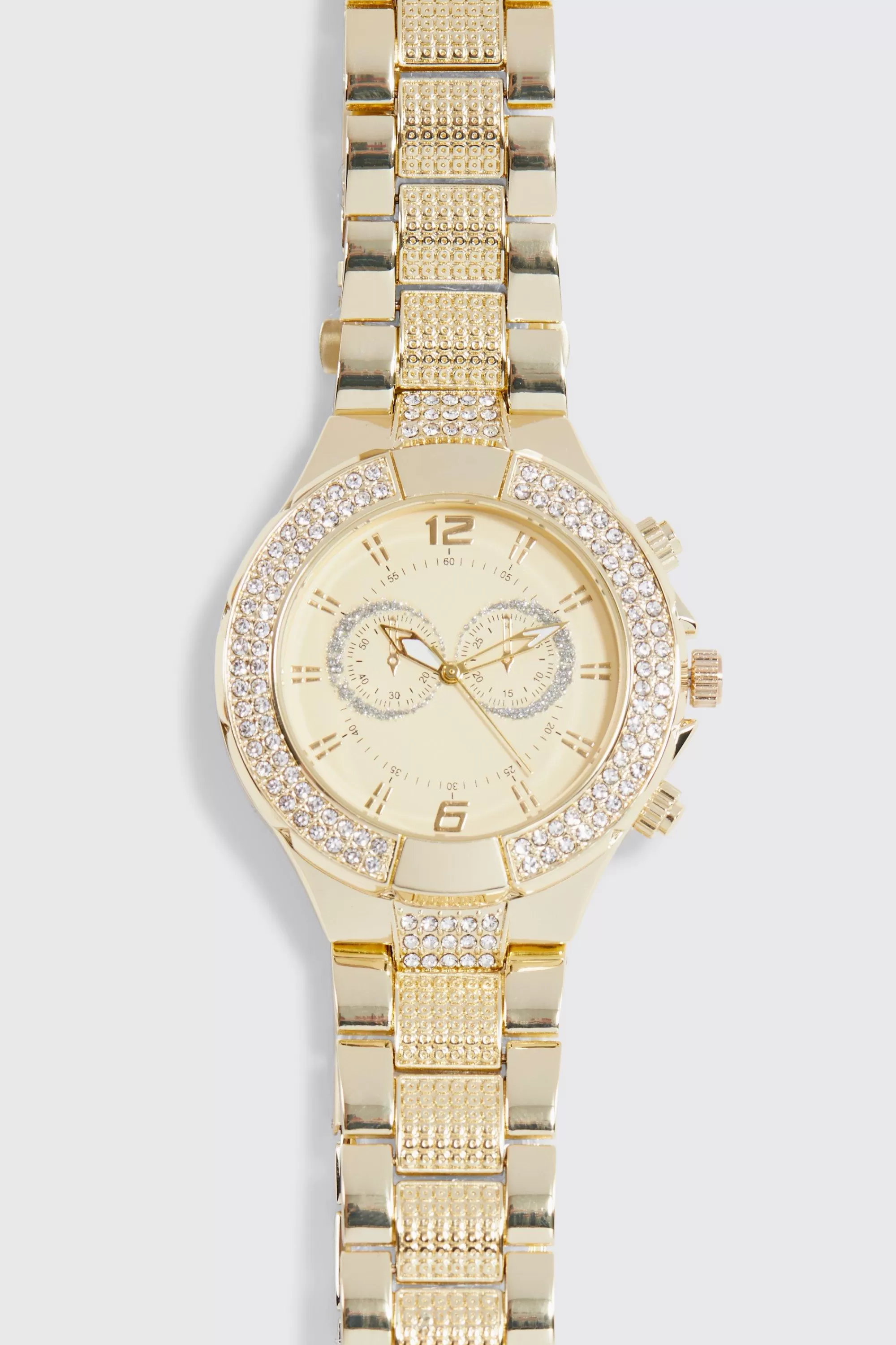boohooMAN Man Iced Classic Watch With Gift Box | UK