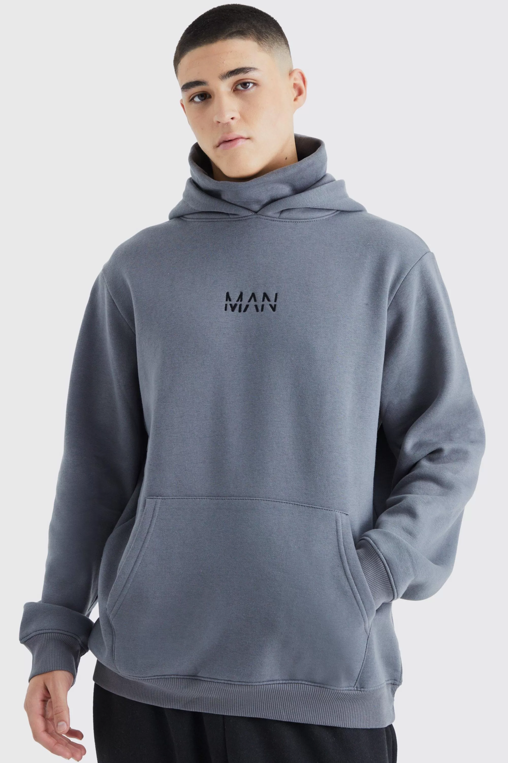 boohooMAN Man Official Jersey Hoodie With Snood | UK