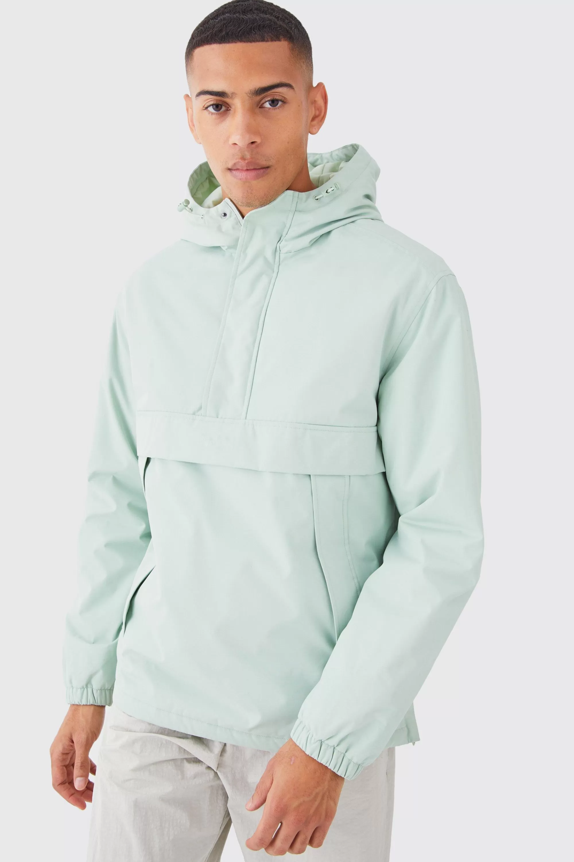 boohooMAN Man Overhead Hooded Parka | UK