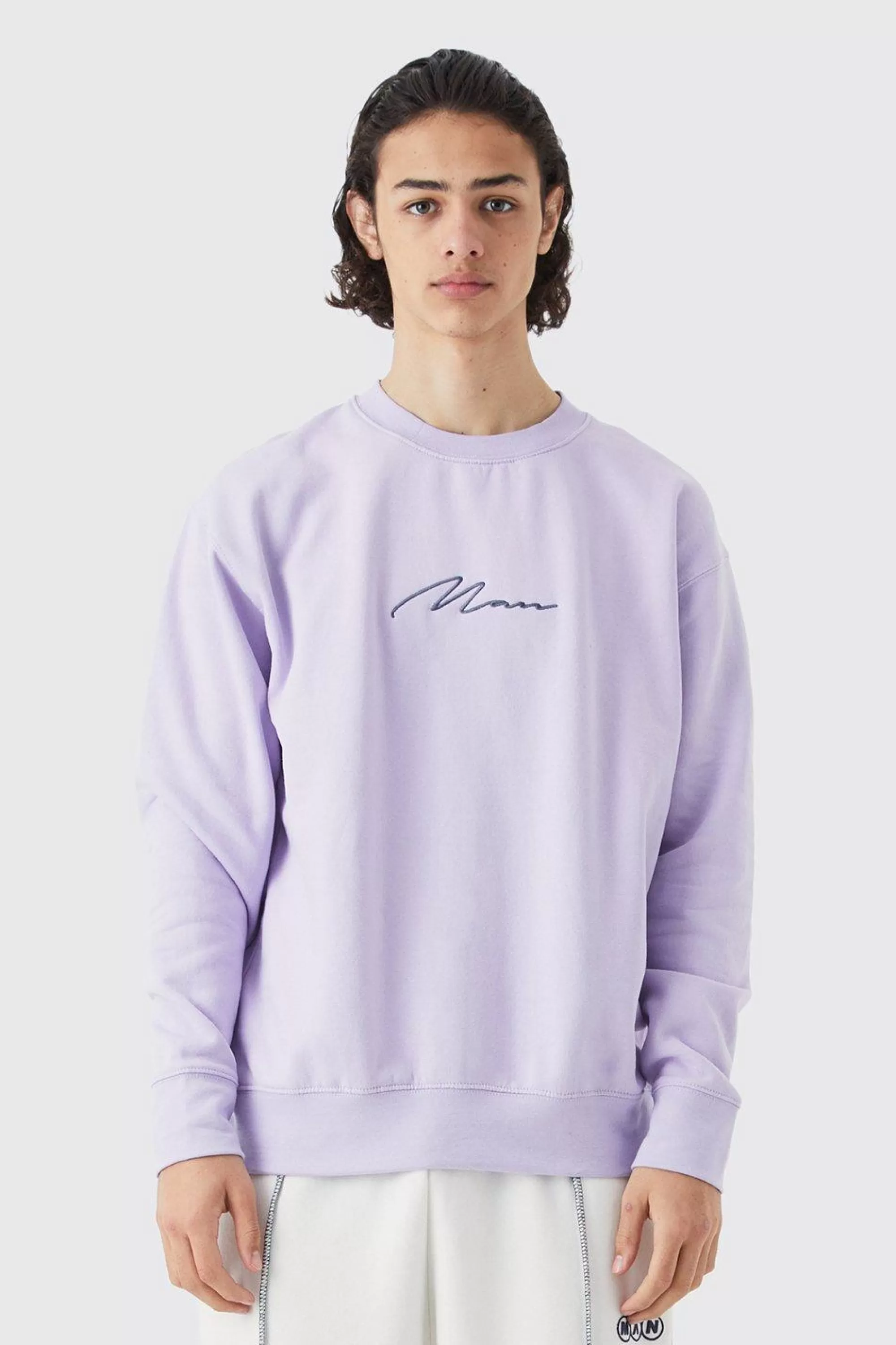 boohooMAN Man Oversized Basic Sweatshirt | UK