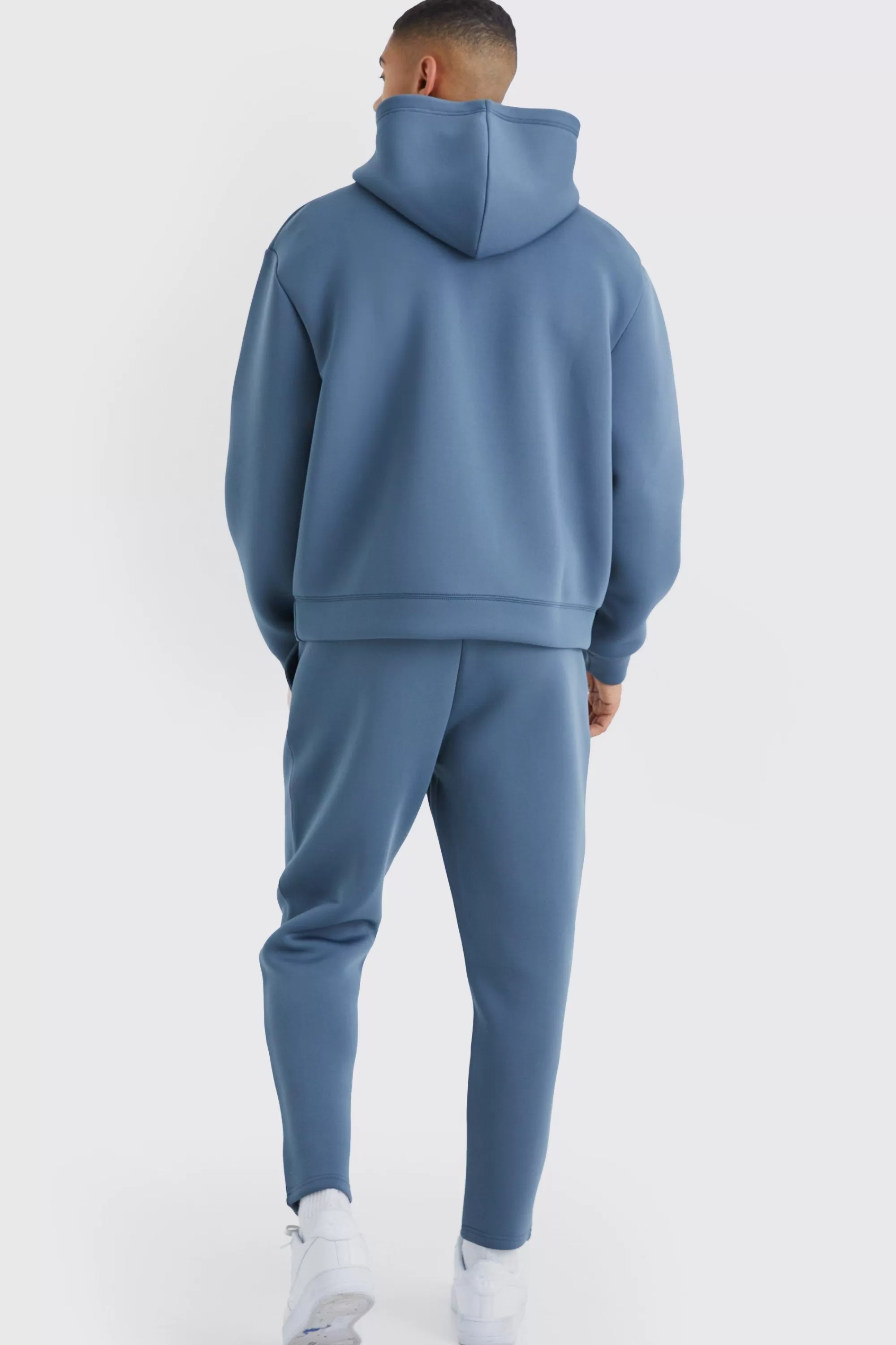 boohooMAN Man Oversized Boxy Scuba Hoodie | UK