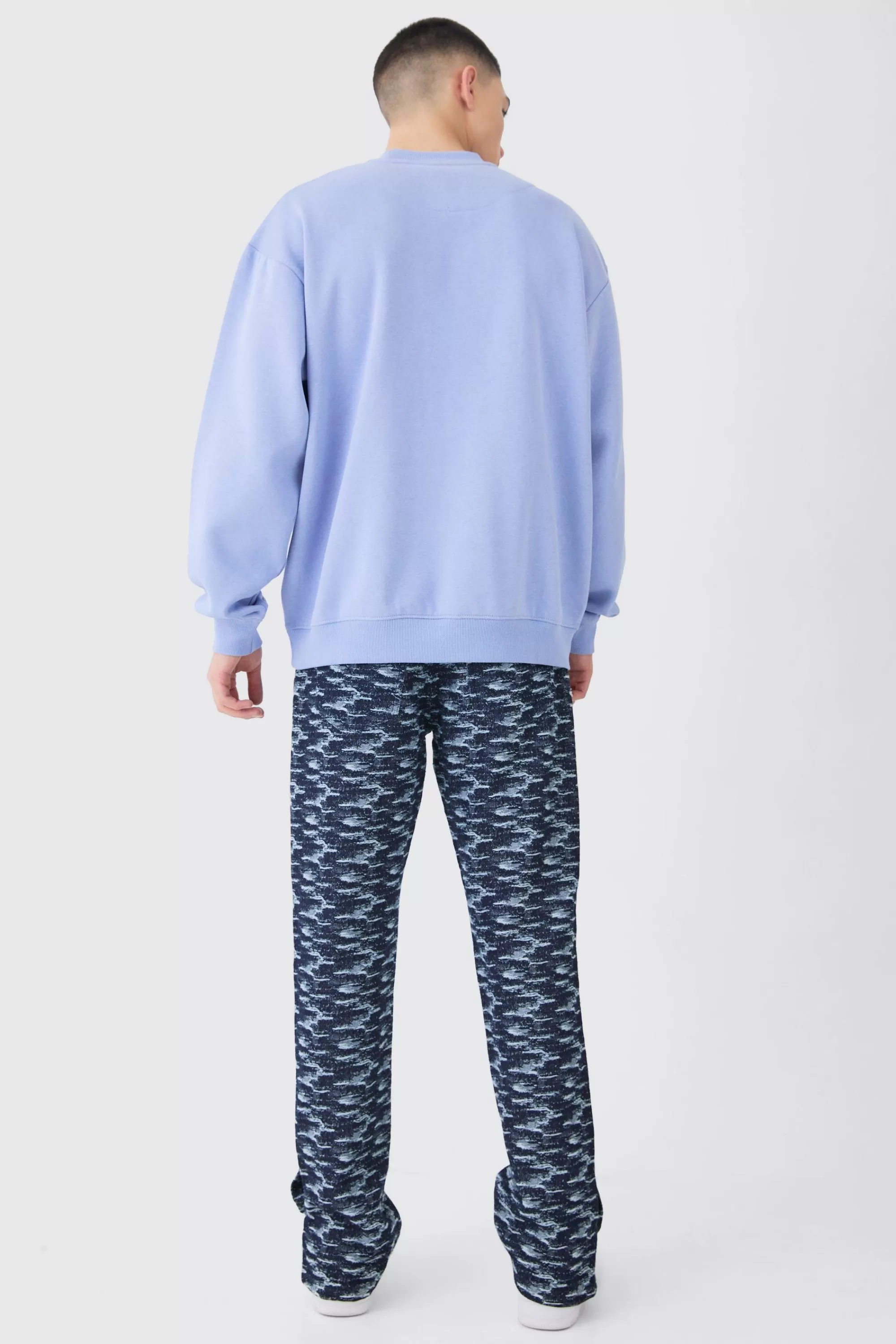 boohooMAN Man Oversized Extended Neck Sweatshirt | UK