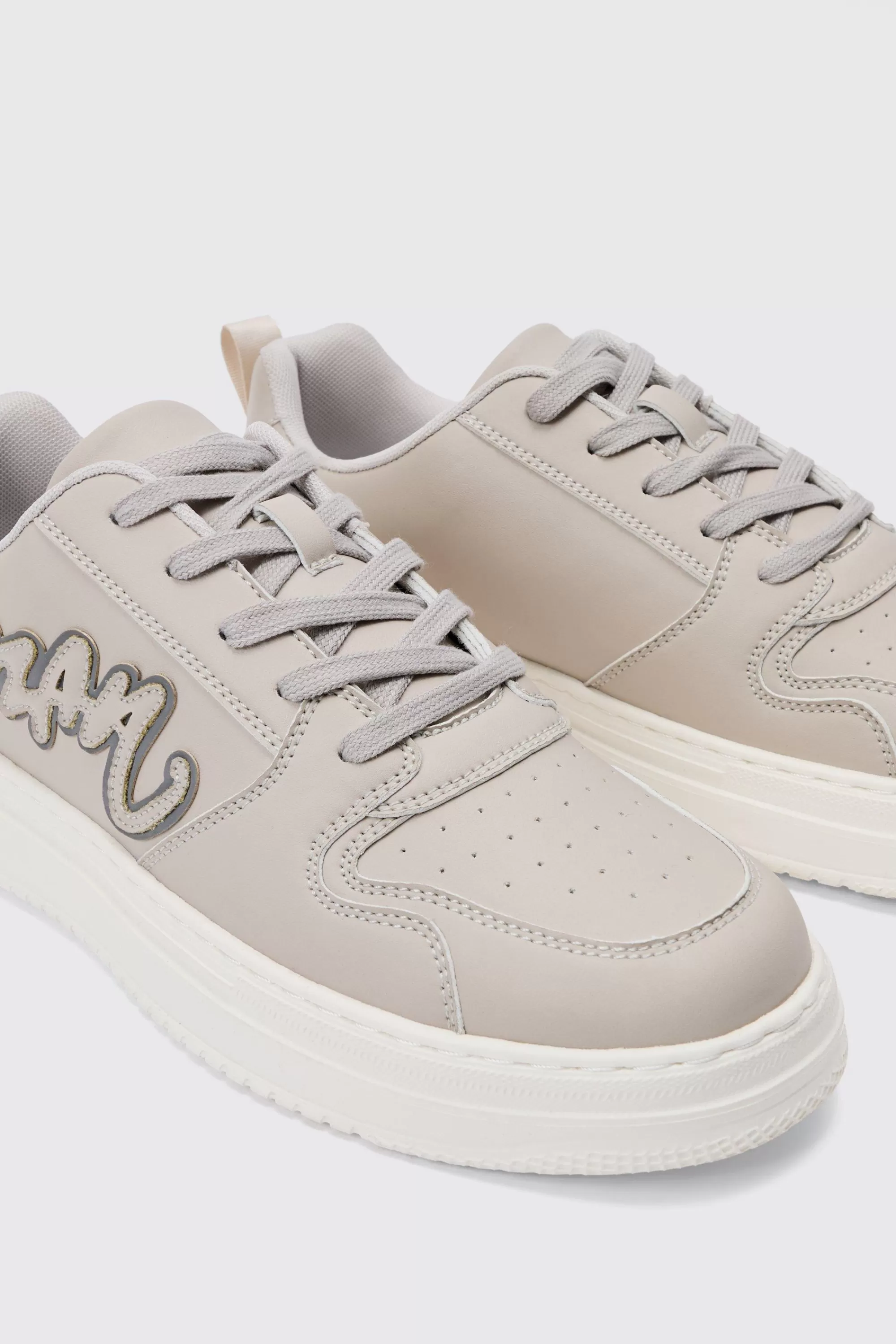 boohooMAN Man PU Chunky Sole Trainer In | UK