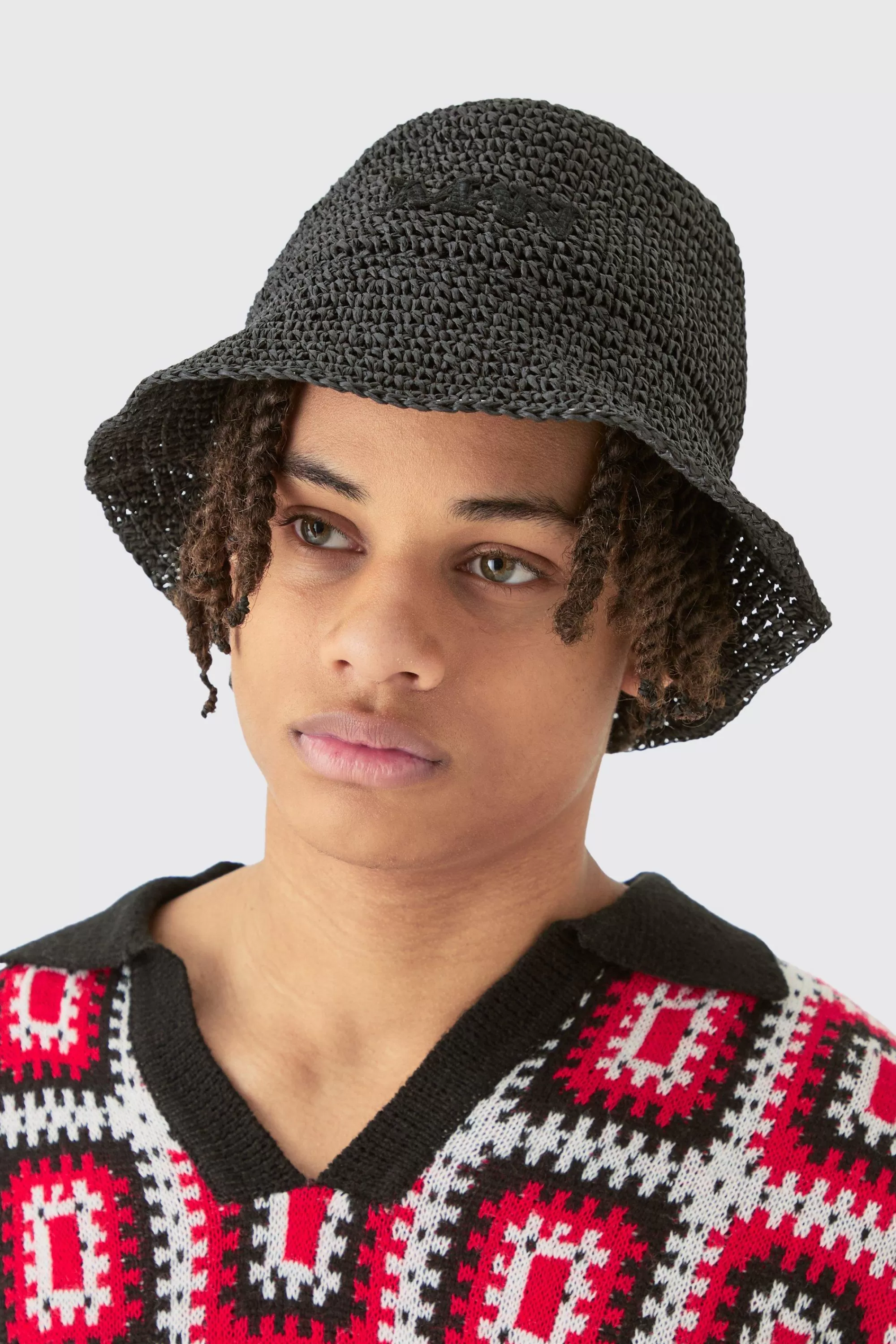 boohooMAN Man Raffia Bucket Hat In | UK