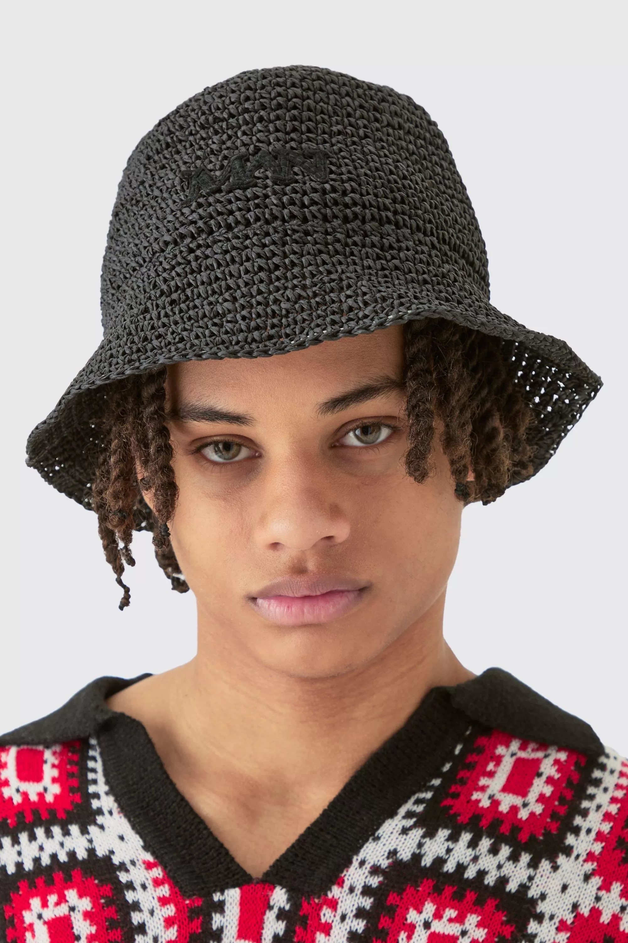 boohooMAN Man Raffia Bucket Hat In | UK