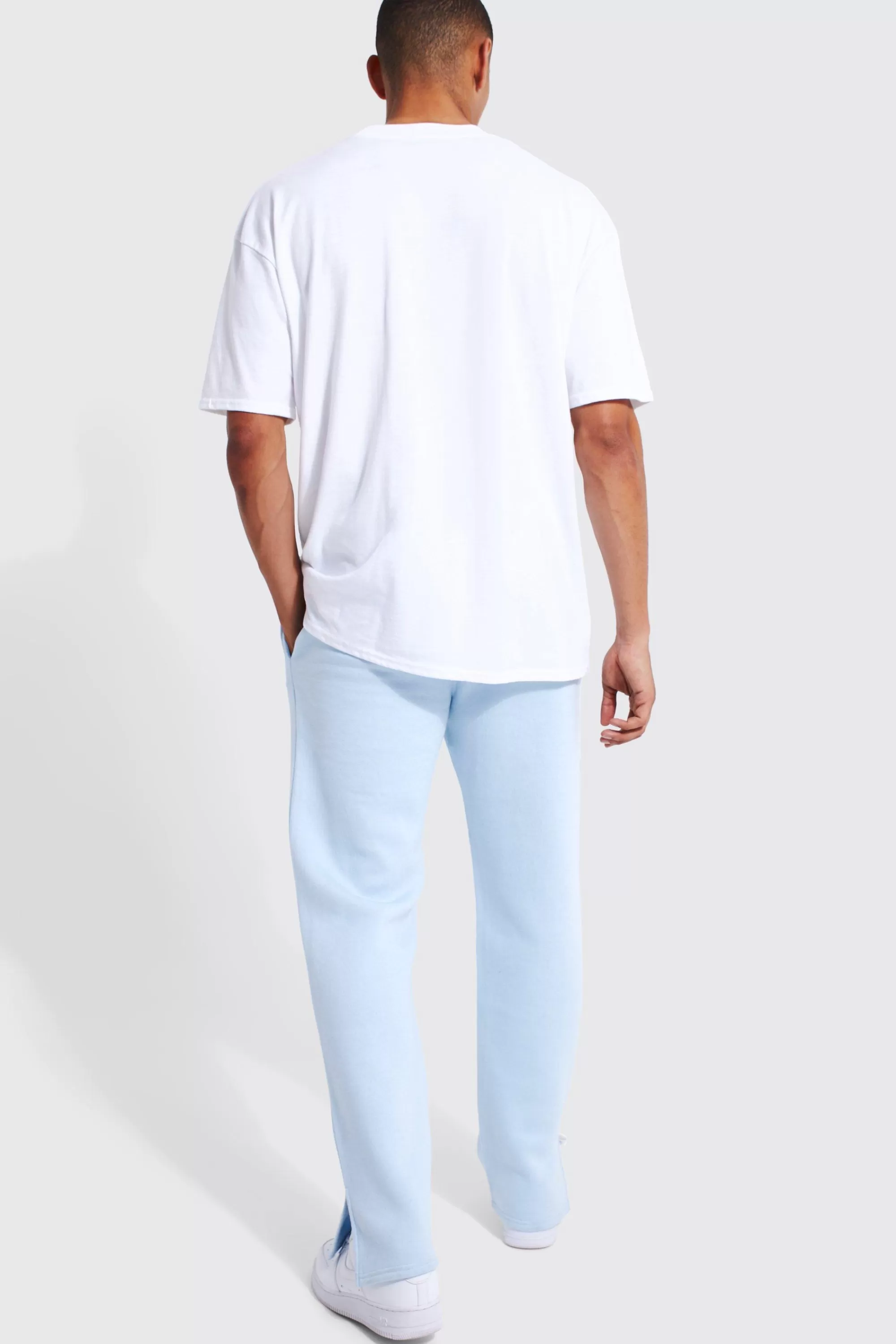 boohooMAN Man Regular Fit Split Hem Jogger | UK