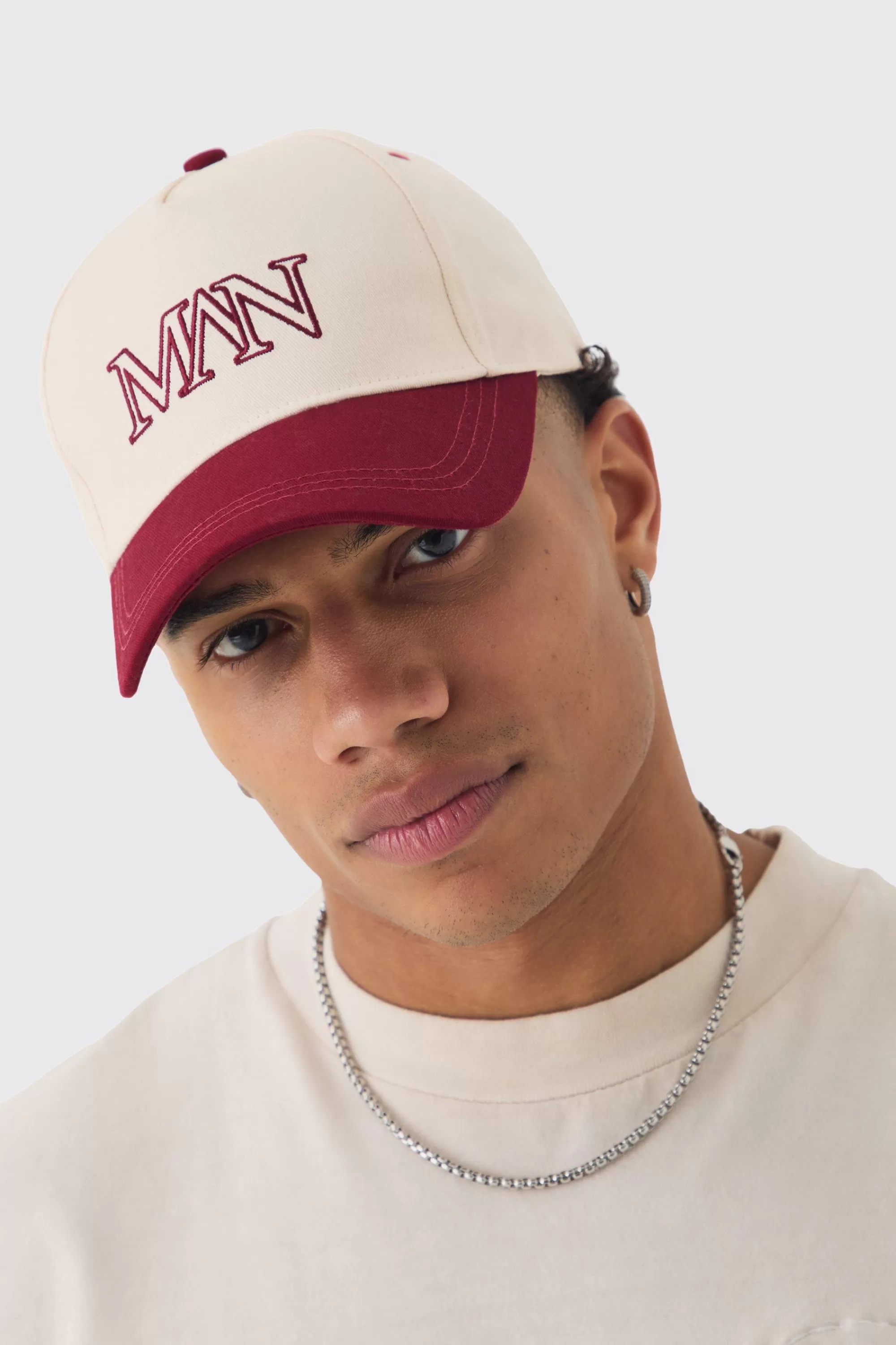 boohooMAN Man Roman Embroidered Cap In | UK