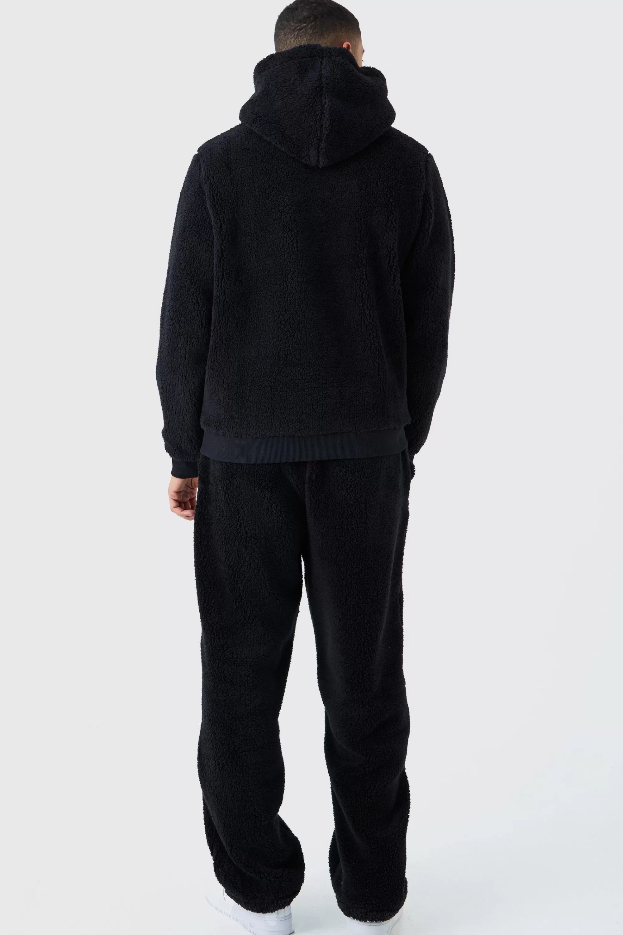 boohooMAN Man Signature Borg Over The Head Hoodie | UK
