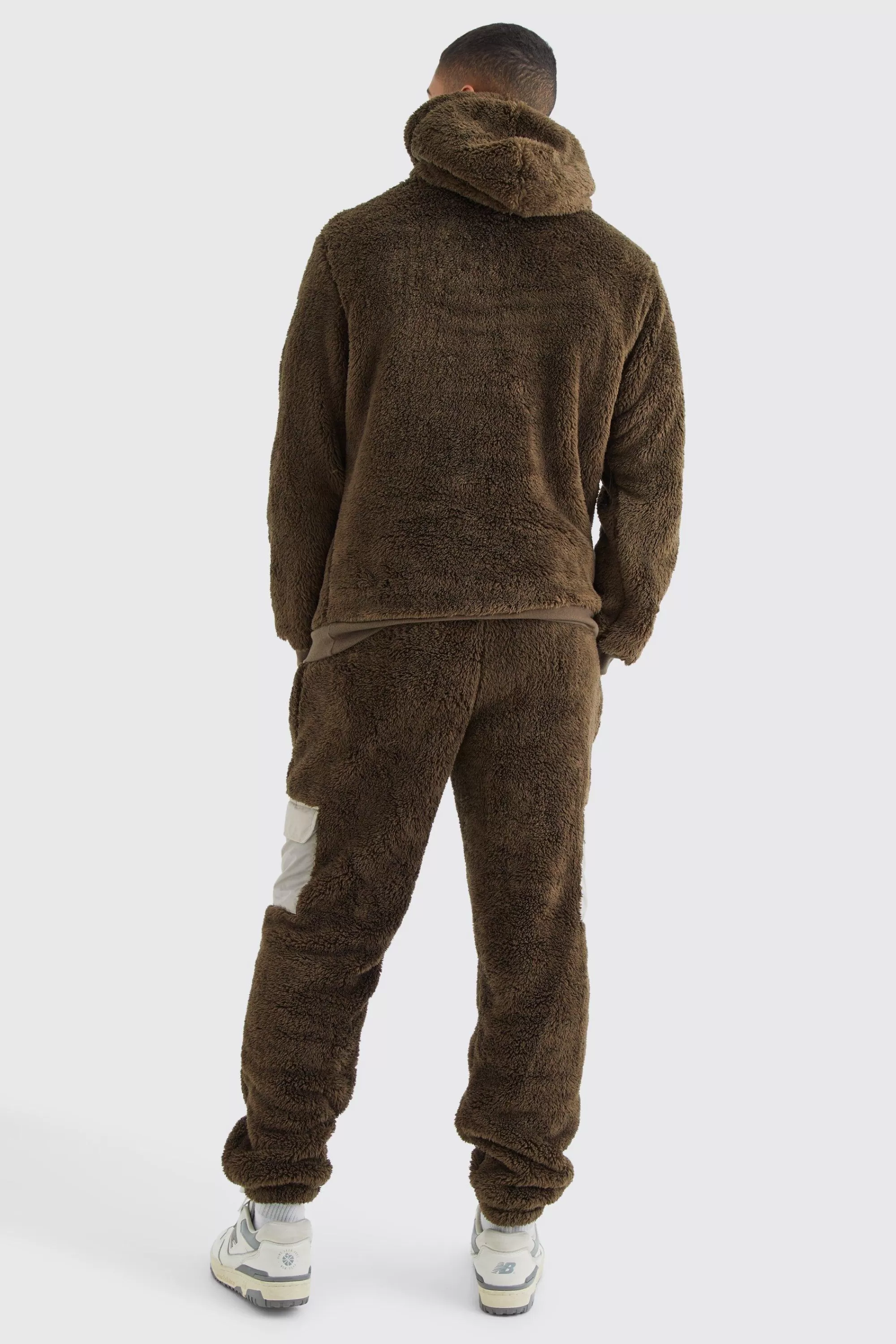 boohooMAN Man Signature Borg Over The Head Hoodie | UK