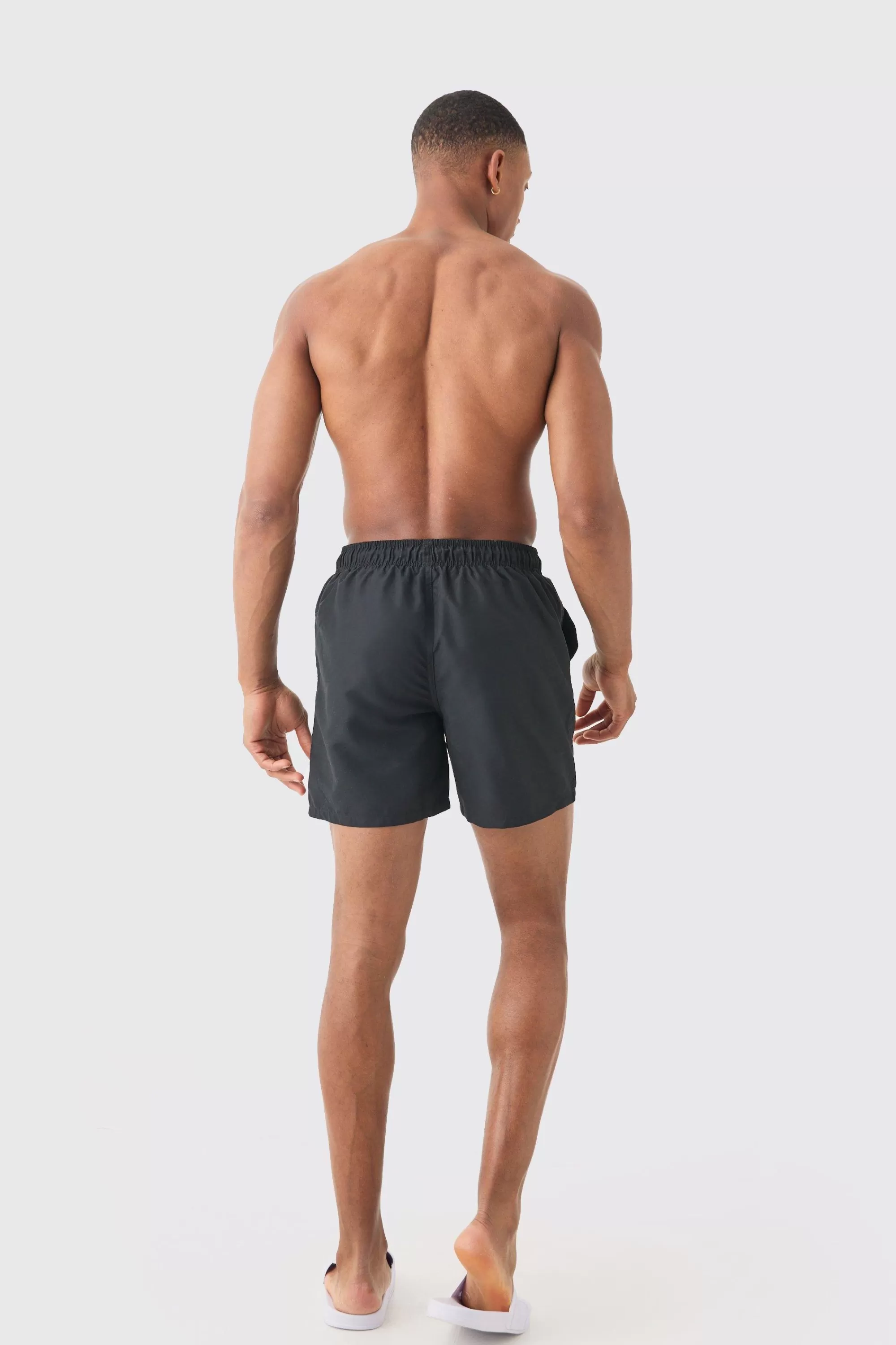boohooMAN Man Signature Mid Length 2 Pack Swim Short | UK