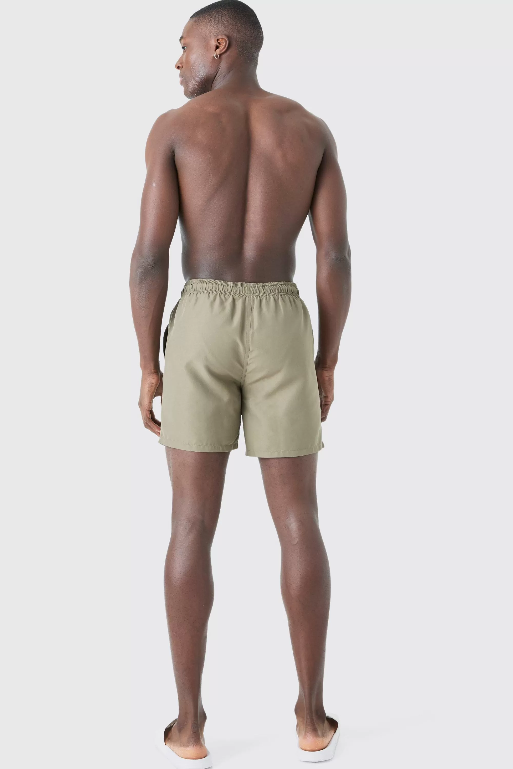boohooMAN Man Signature Mid Length Swim Short | UK
