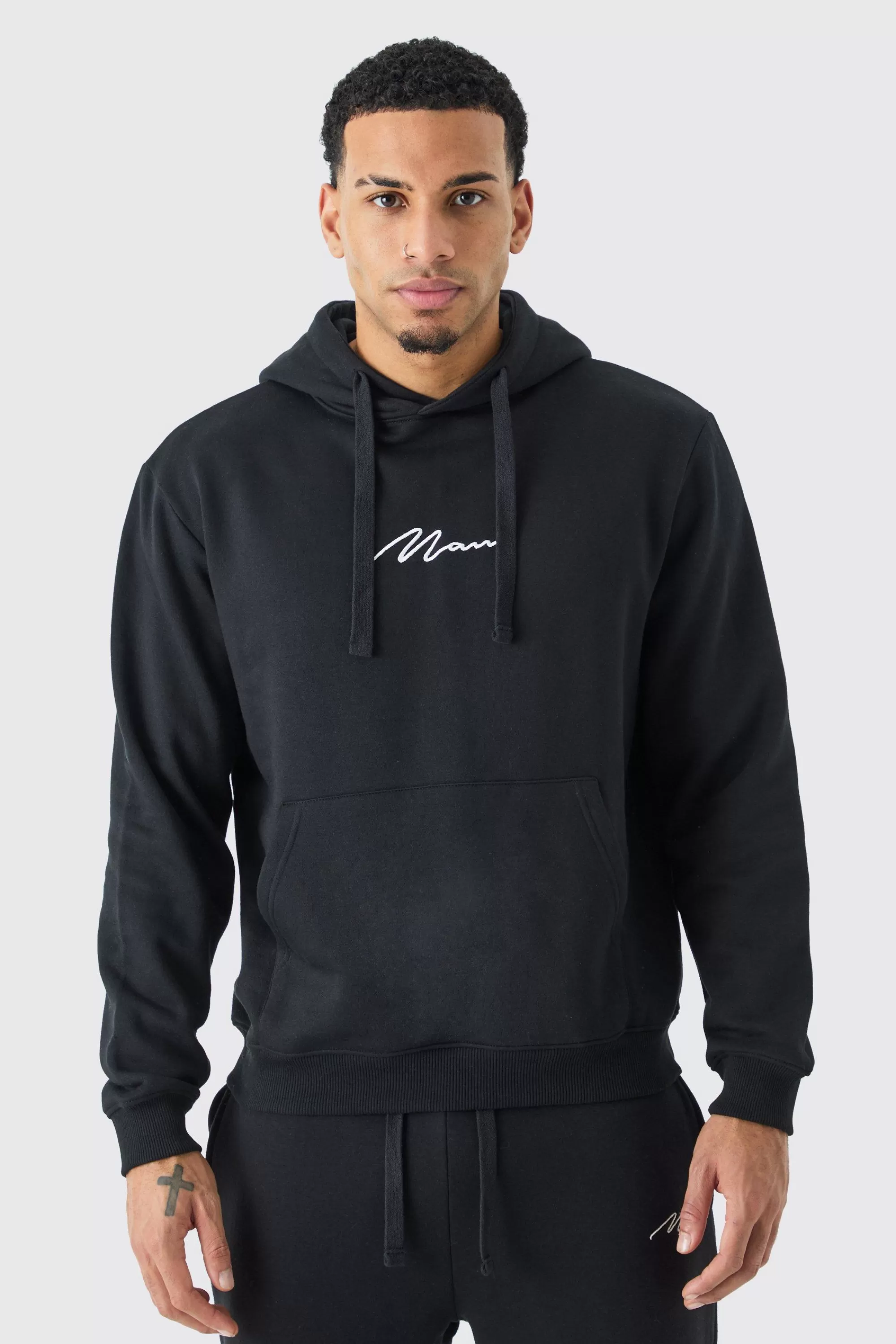 boohooMAN Man Signature Over The Head Hoodie | UK