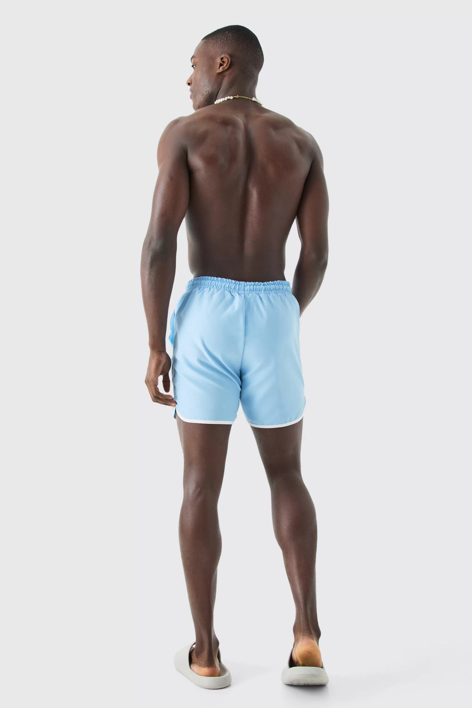 boohooMAN Man Signature Runner Swim Shorts | UK