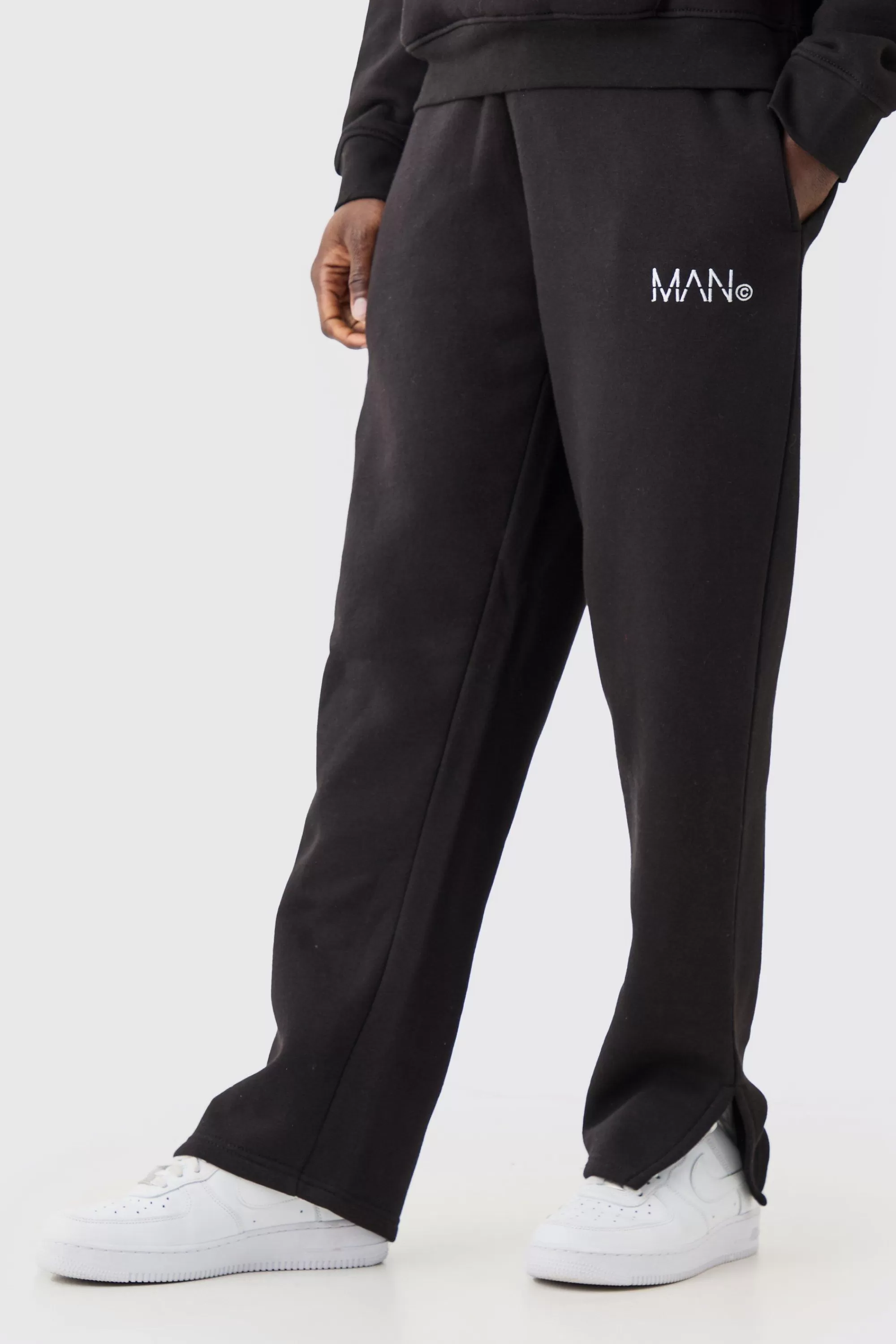 boohooMAN Man Split Hem Jogger | UK