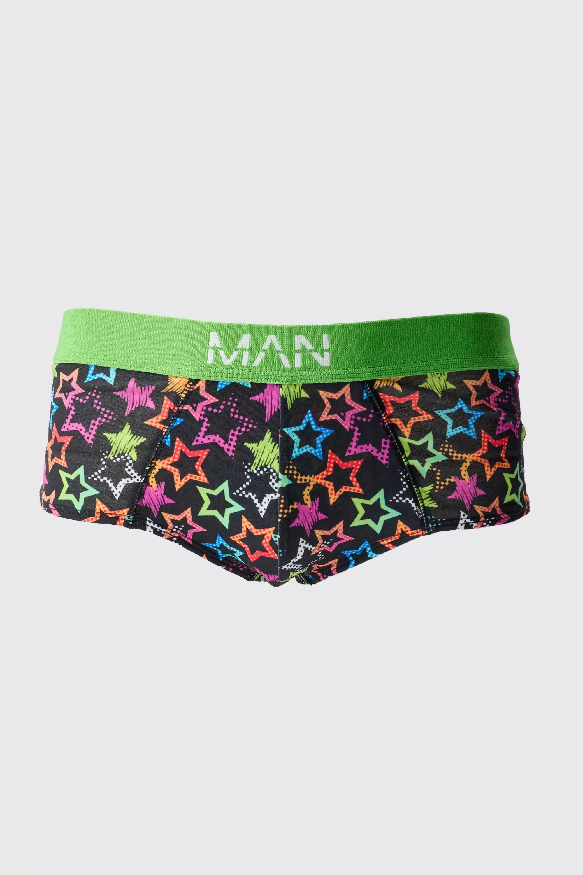 boohooMAN Man Star Printed Briefs | UK
