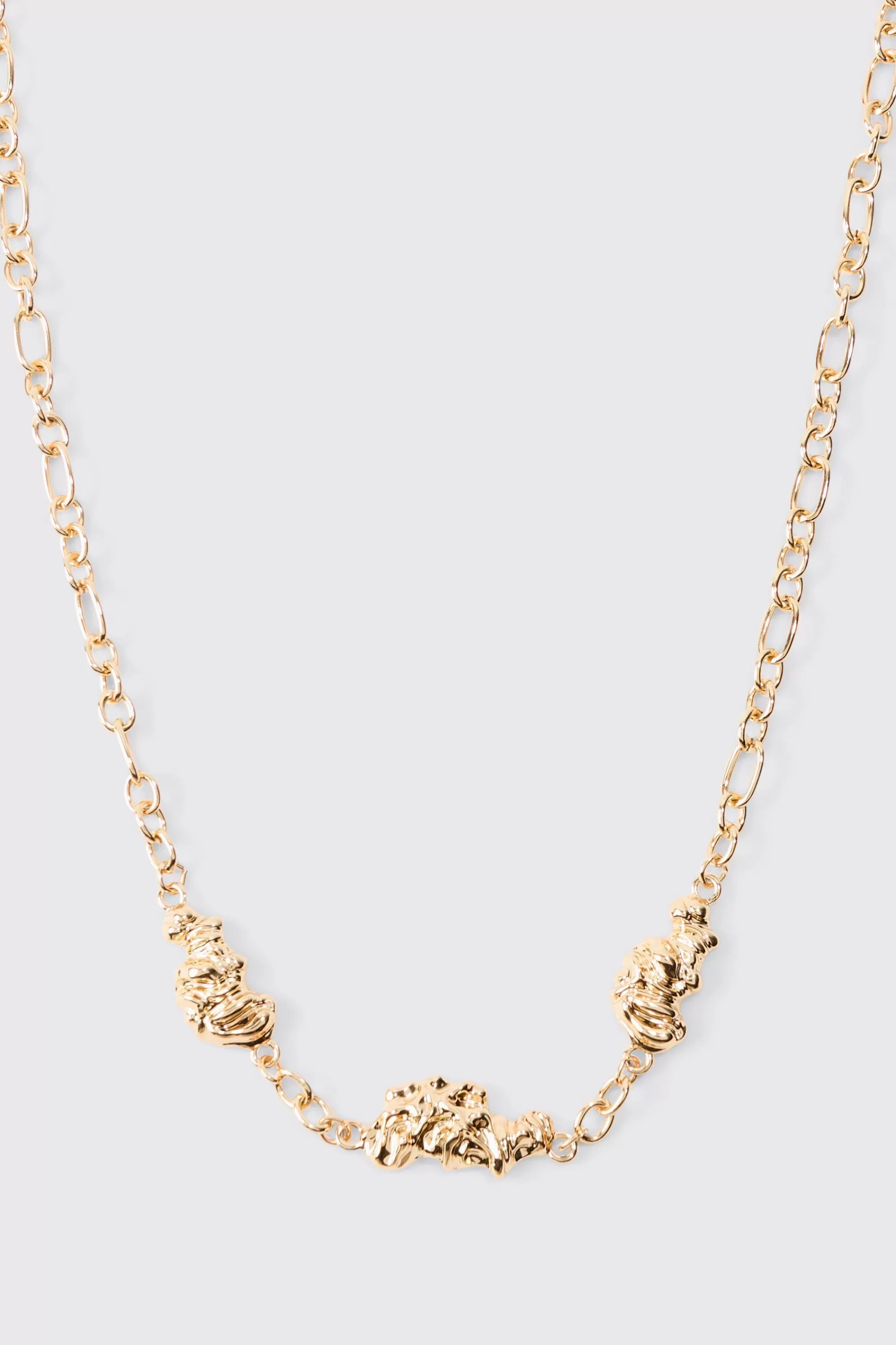 boohooMAN Melted Chain Detial Necklace In | UK