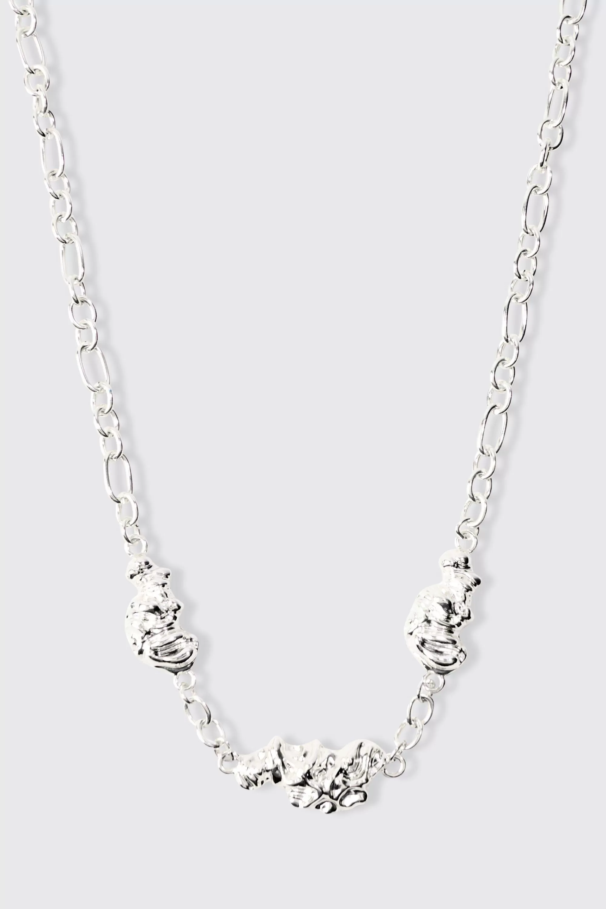 boohooMAN Melted Chain Detial Necklace In | UK