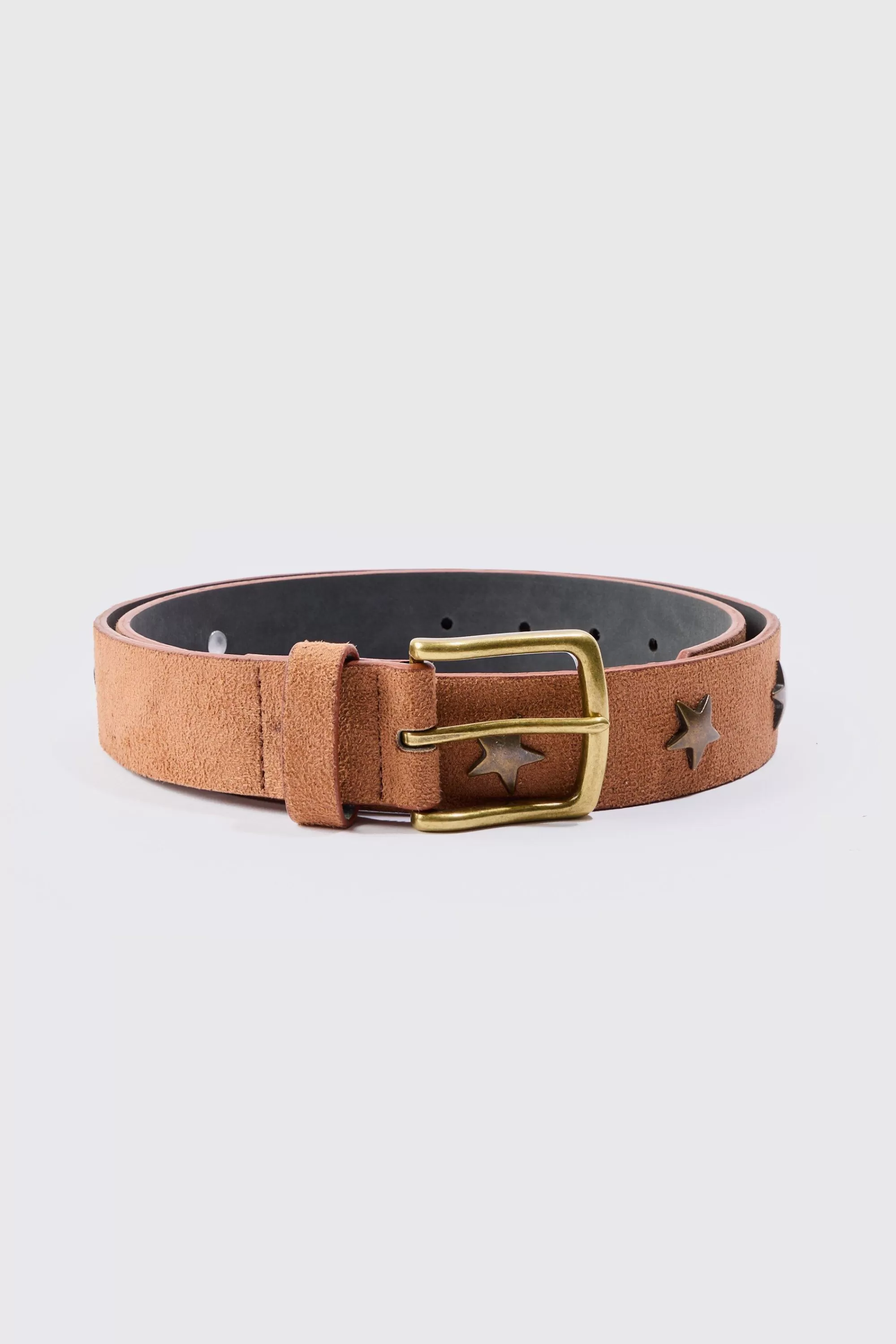 boohooMAN Metal Hardware Star Detail Belt In | UK