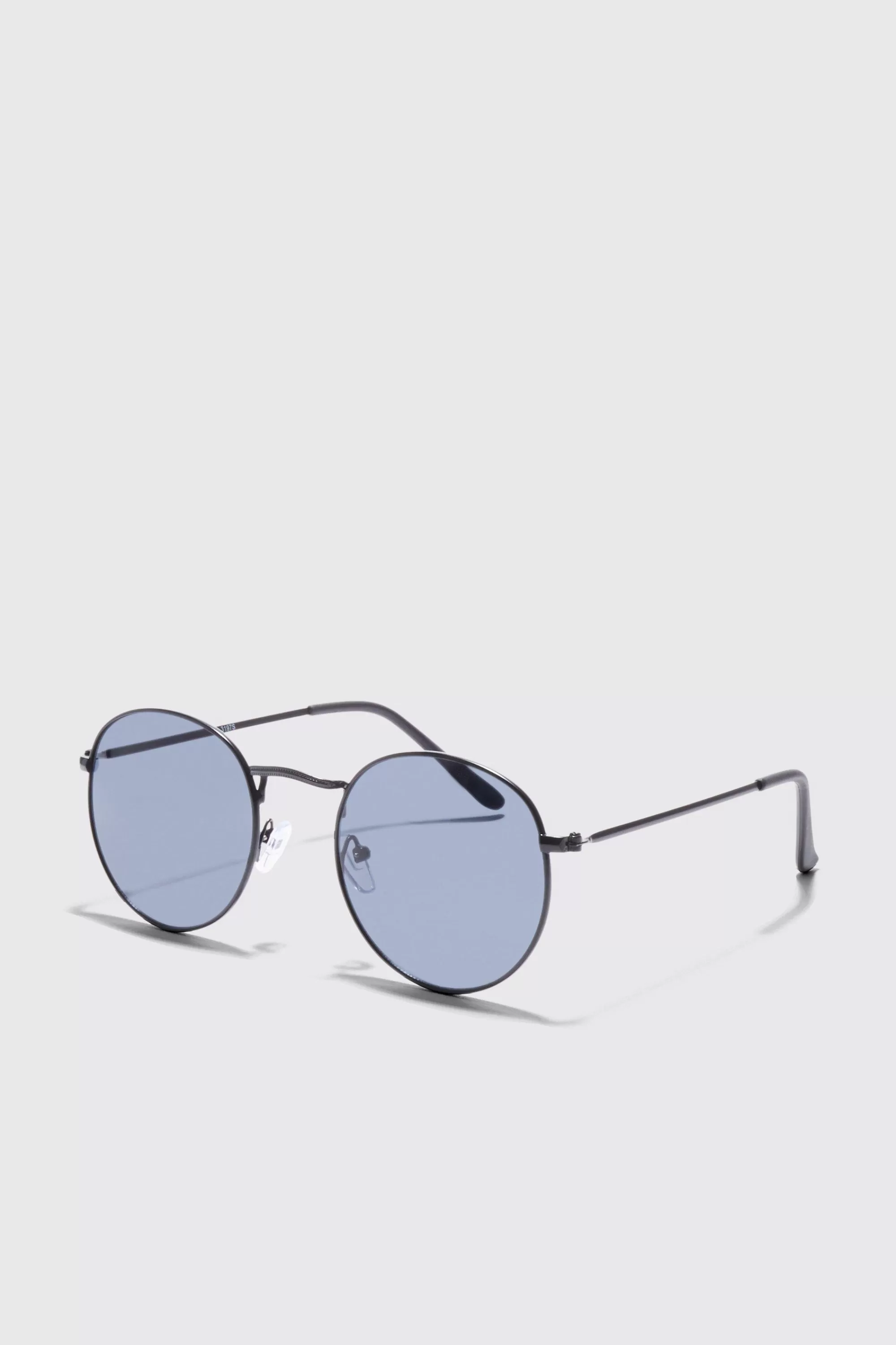 boohooMAN Metal Round Sunglasses | UK