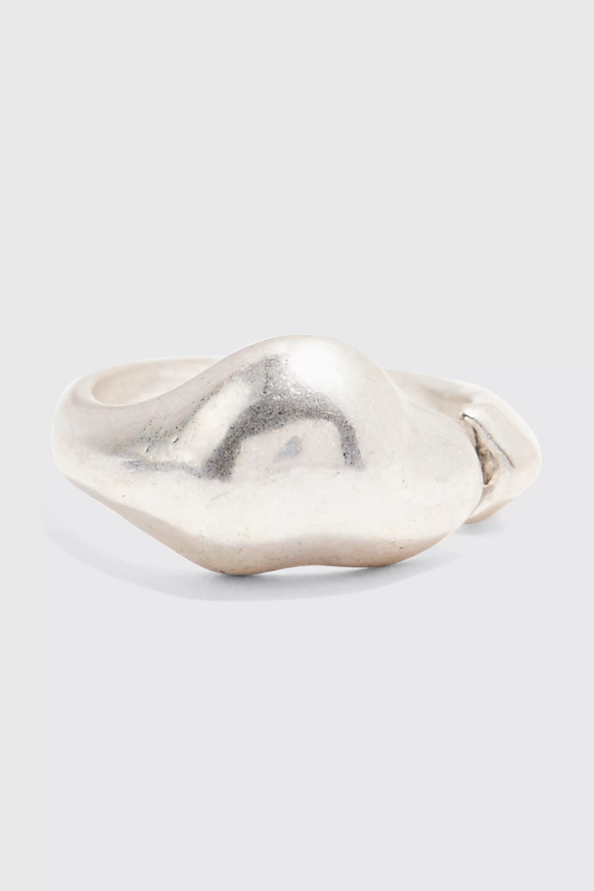 boohooMAN Metal Statement Ring In | UK