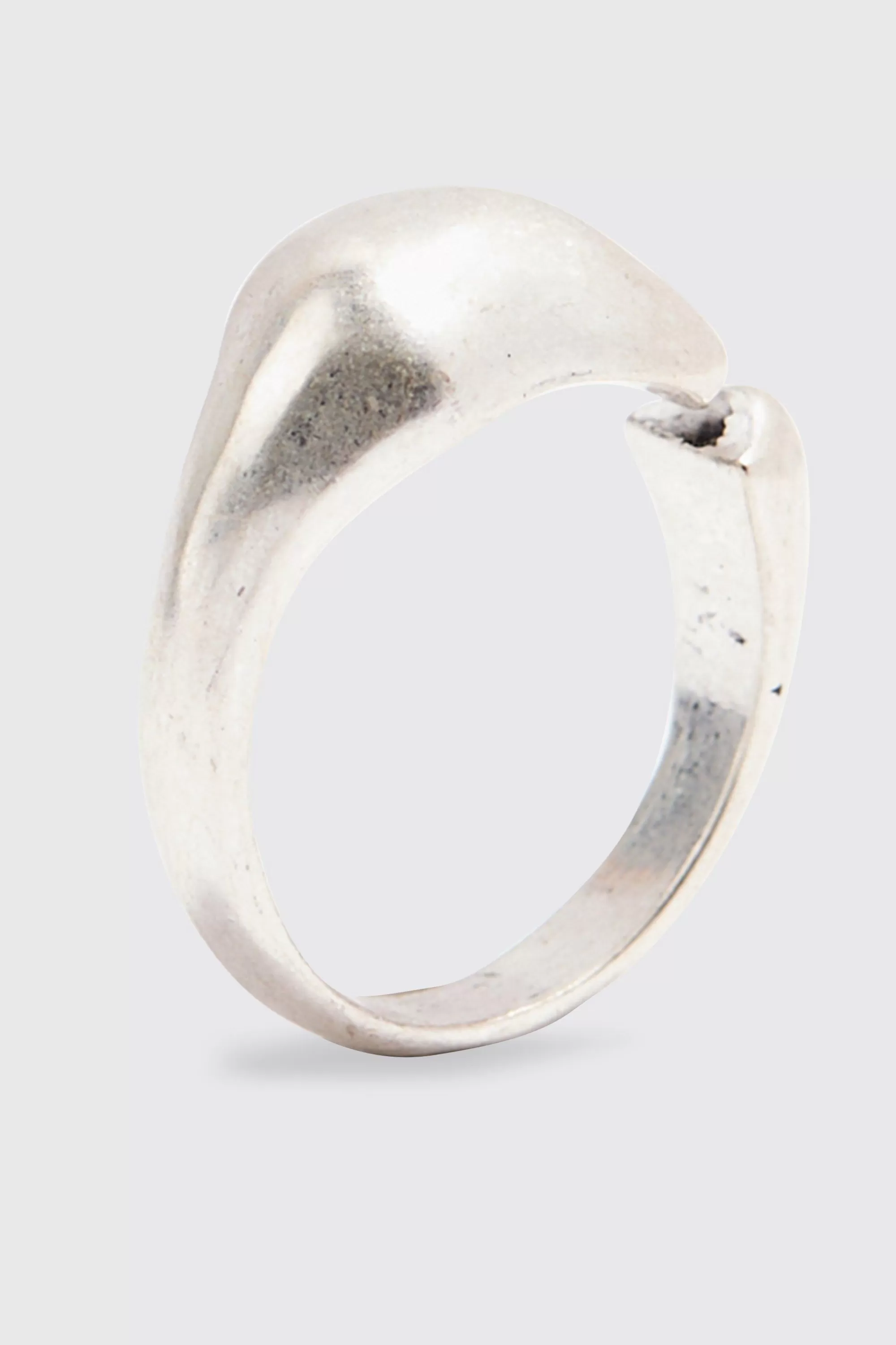 boohooMAN Metal Statement Ring In | UK