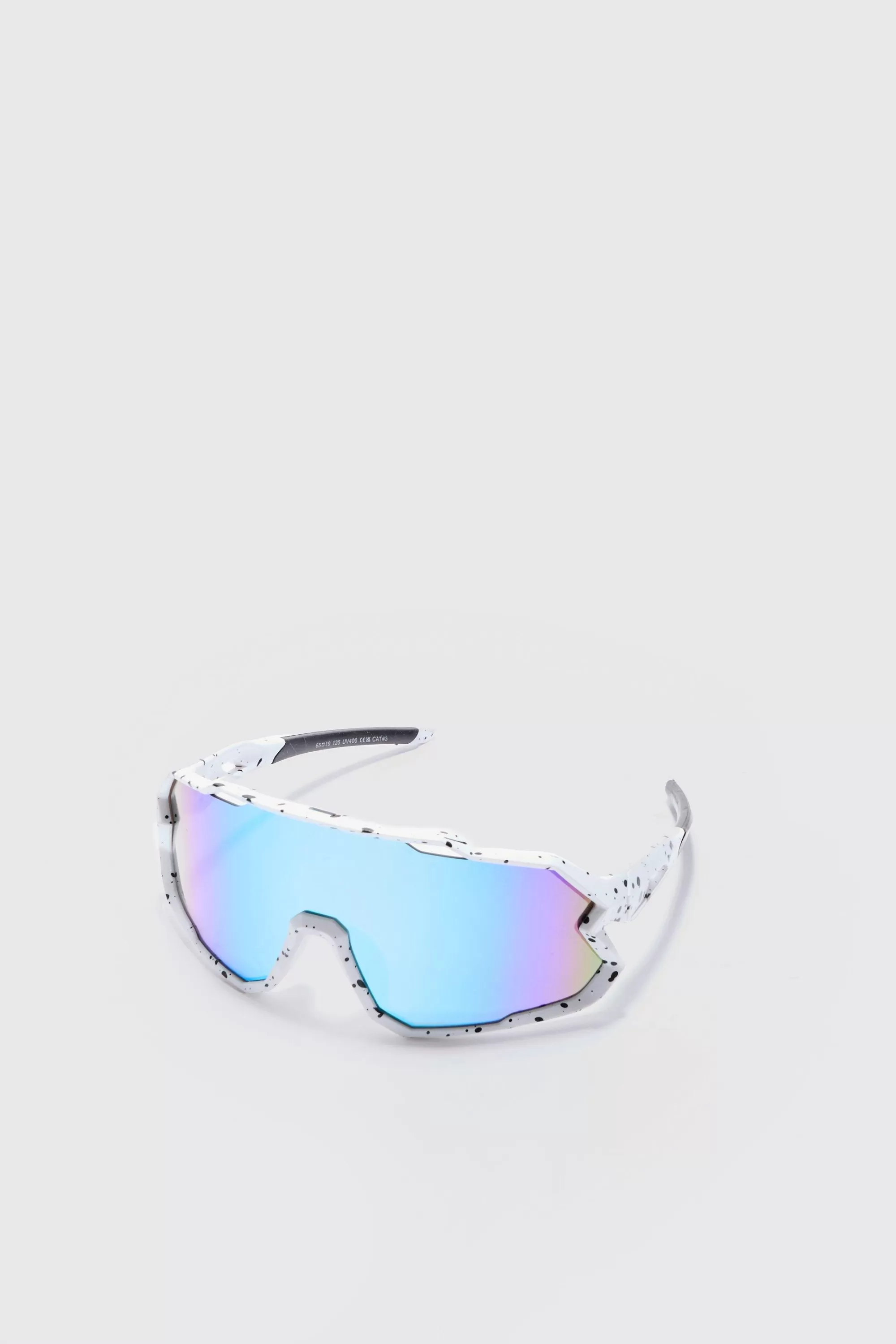 boohooMAN Mirror Lens Visor Sunglasses In | UK