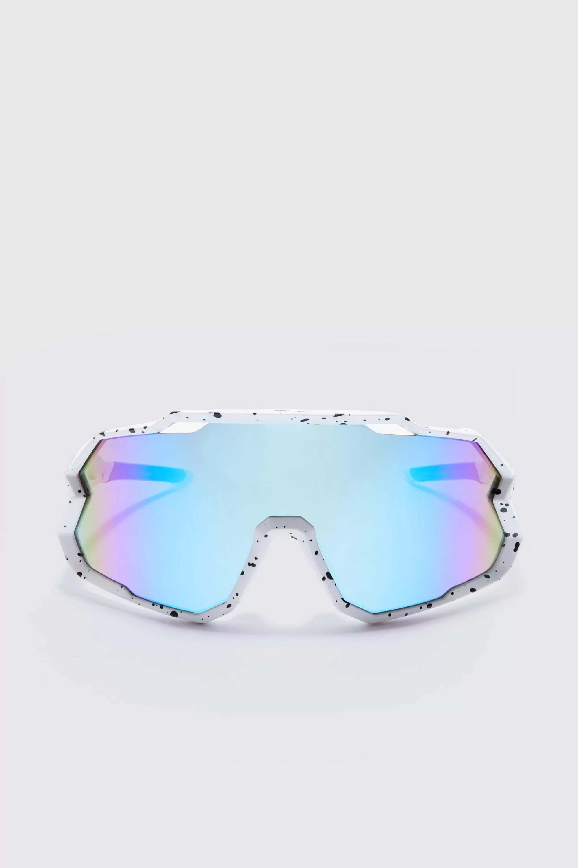boohooMAN Mirror Lens Visor Sunglasses In | UK