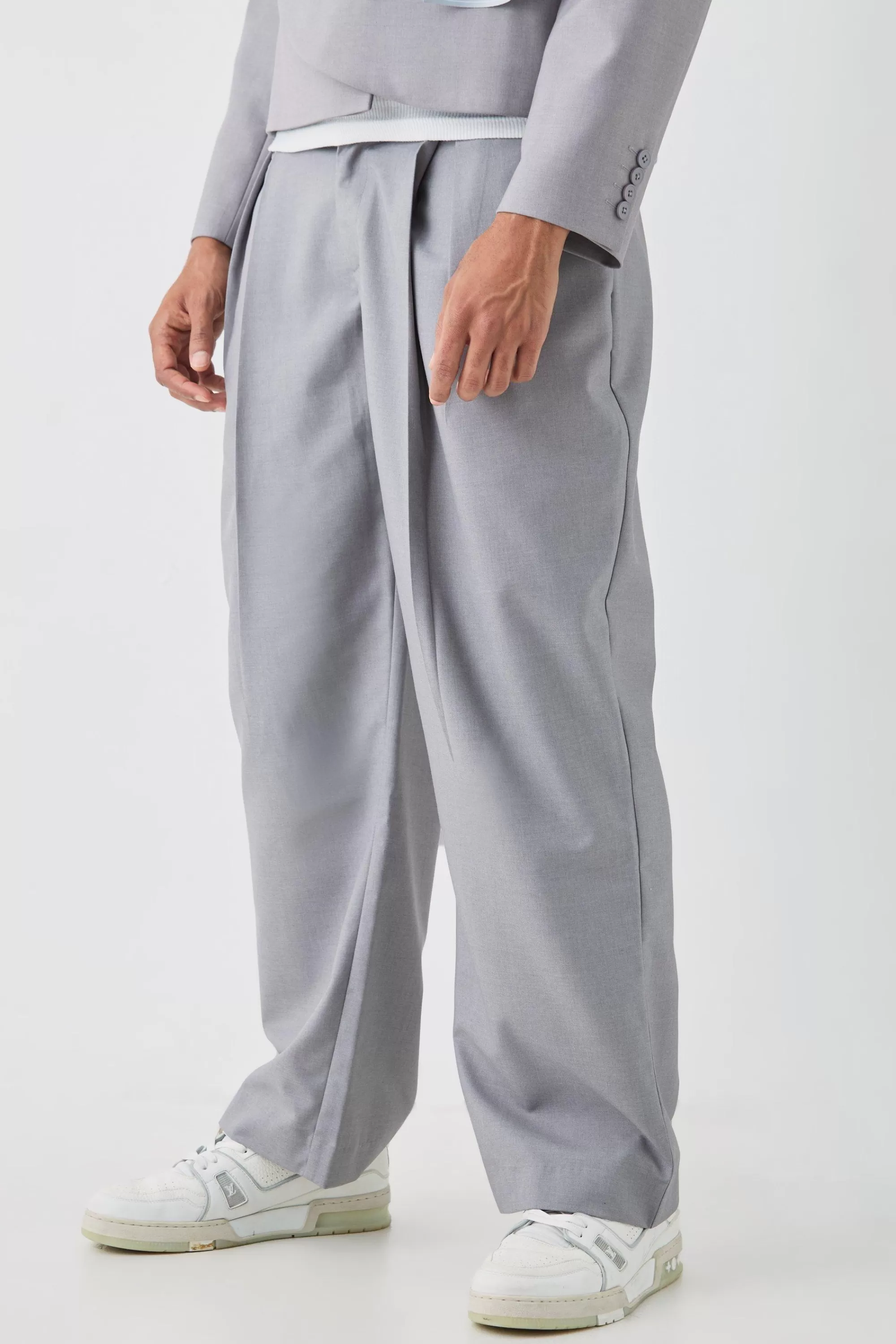boohooMAN Mix & Mat Suit Set | UK