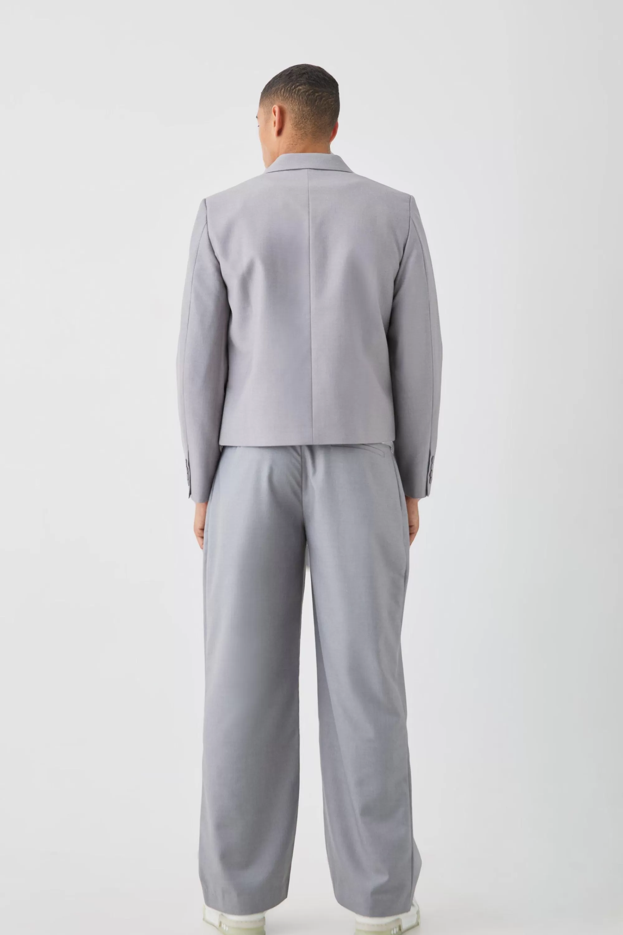 boohooMAN Mix & Mat Suit Set | UK